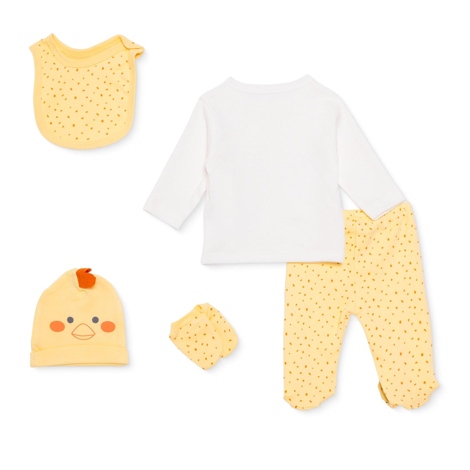 Unisex Yenidoğan 5li Askı Hastane Çıkışı İnterlok Zarf Yaka Uzun Kol Patikli Paça