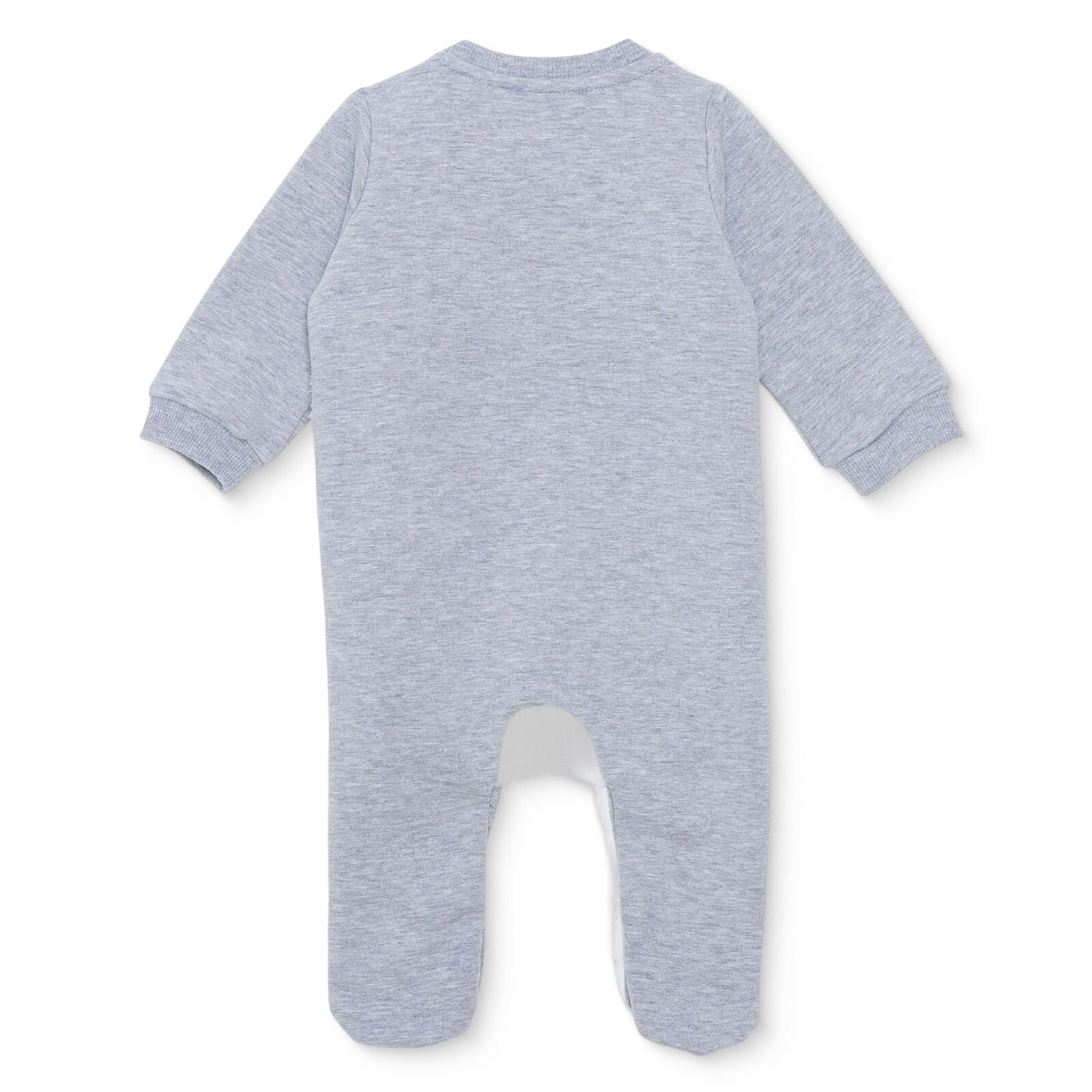 Unisex Yenidoğan Patikli Tulum İki İplik Bisiklet Yaka Uzun Kol Patikli Paça