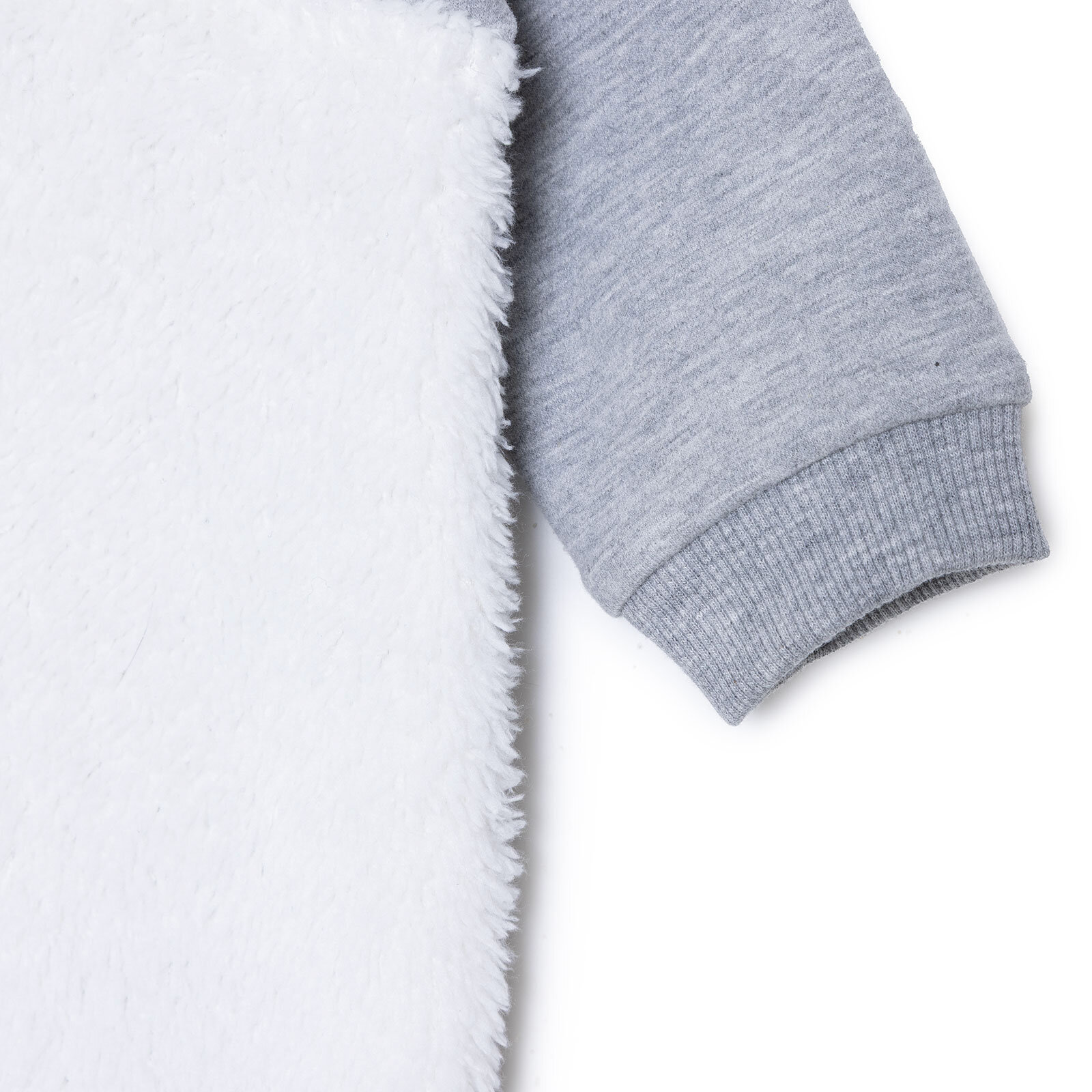 Unisex Yenidoğan Patikli Tulum İki İplik Bisiklet Yaka Uzun Kol Patikli Paça