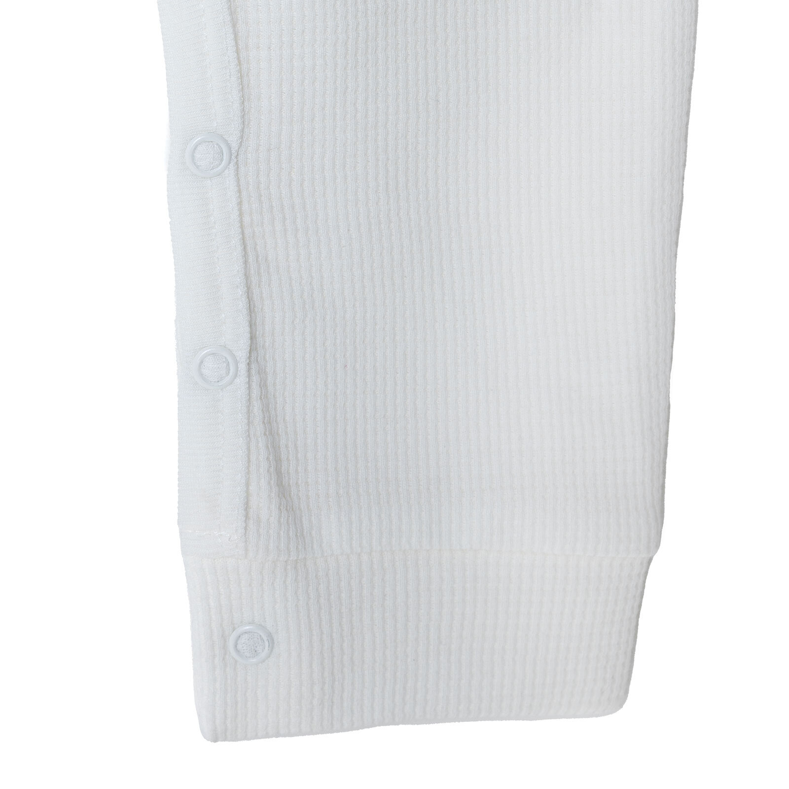 Unisex Yenidoğan Patiksiz Tulum waffle Kumaş Bisiklet Yaka Uzun Kol Patiksiz Paça