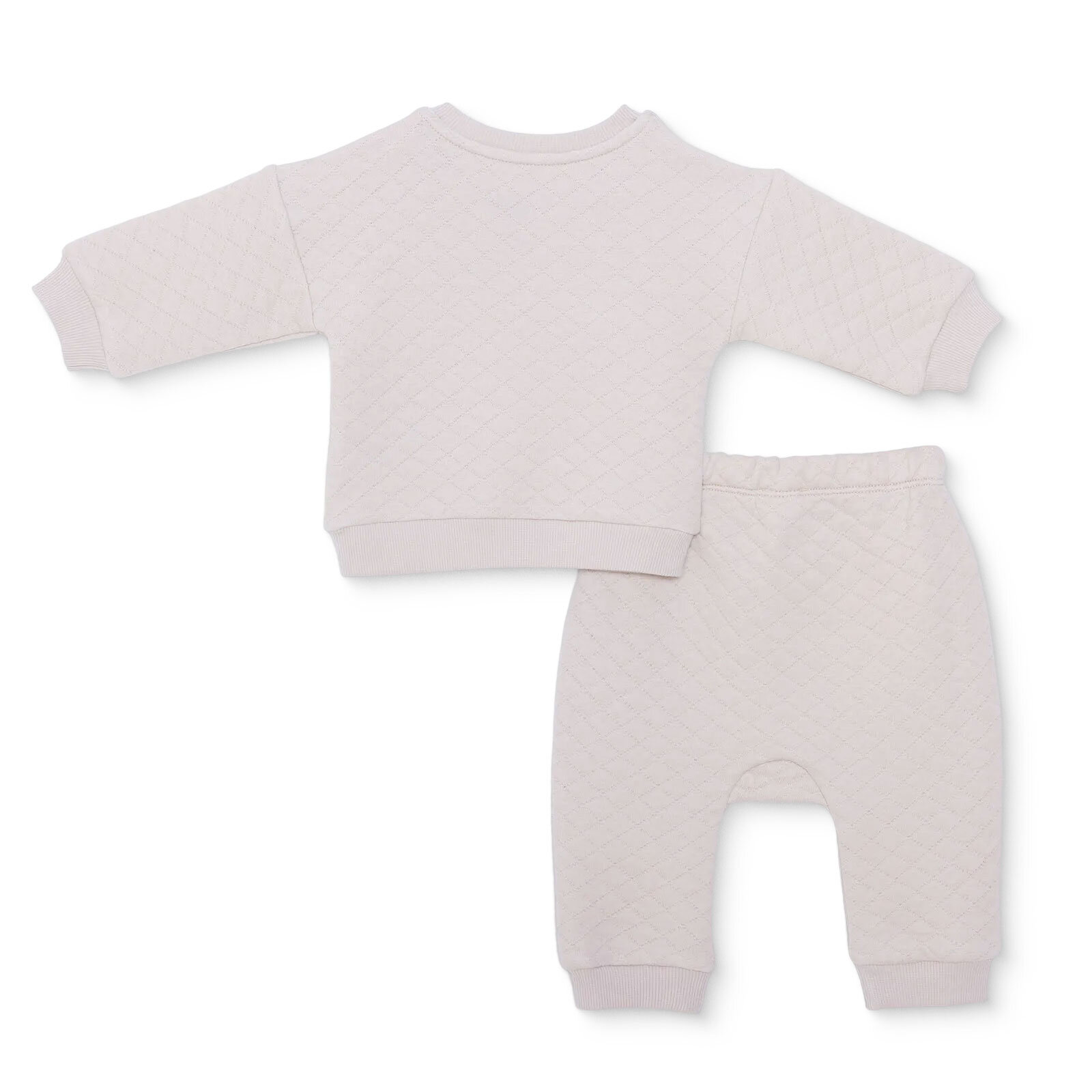 Unisex Yenidoğan Sweatshirt-Patiksiz Alt Kapitone Örme Bisiklet Yaka Uzun Kol Patiksiz Paça