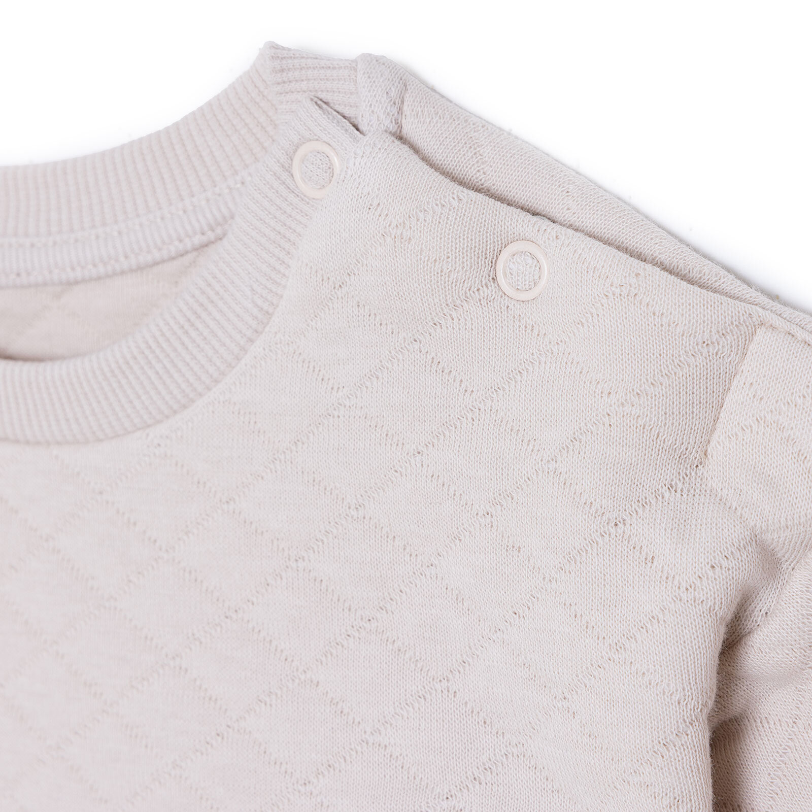 Unisex Yenidoğan Sweatshirt-Patiksiz Alt Kapitone Örme Bisiklet Yaka Uzun Kol Patiksiz Paça