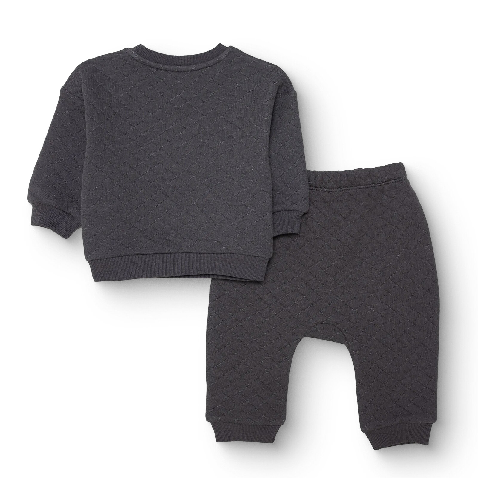 Unisex Yenidoğan Sweatshirt-Patiksiz Alt Kapitone Örme Bisiklet Yaka Uzun Kol Patiksiz Paça Unisex Yenidoğan Sweatshirt-Patiksiz Alt Kapitone Örme Bisiklet Yaka Uzun Kol Patiksiz Paça