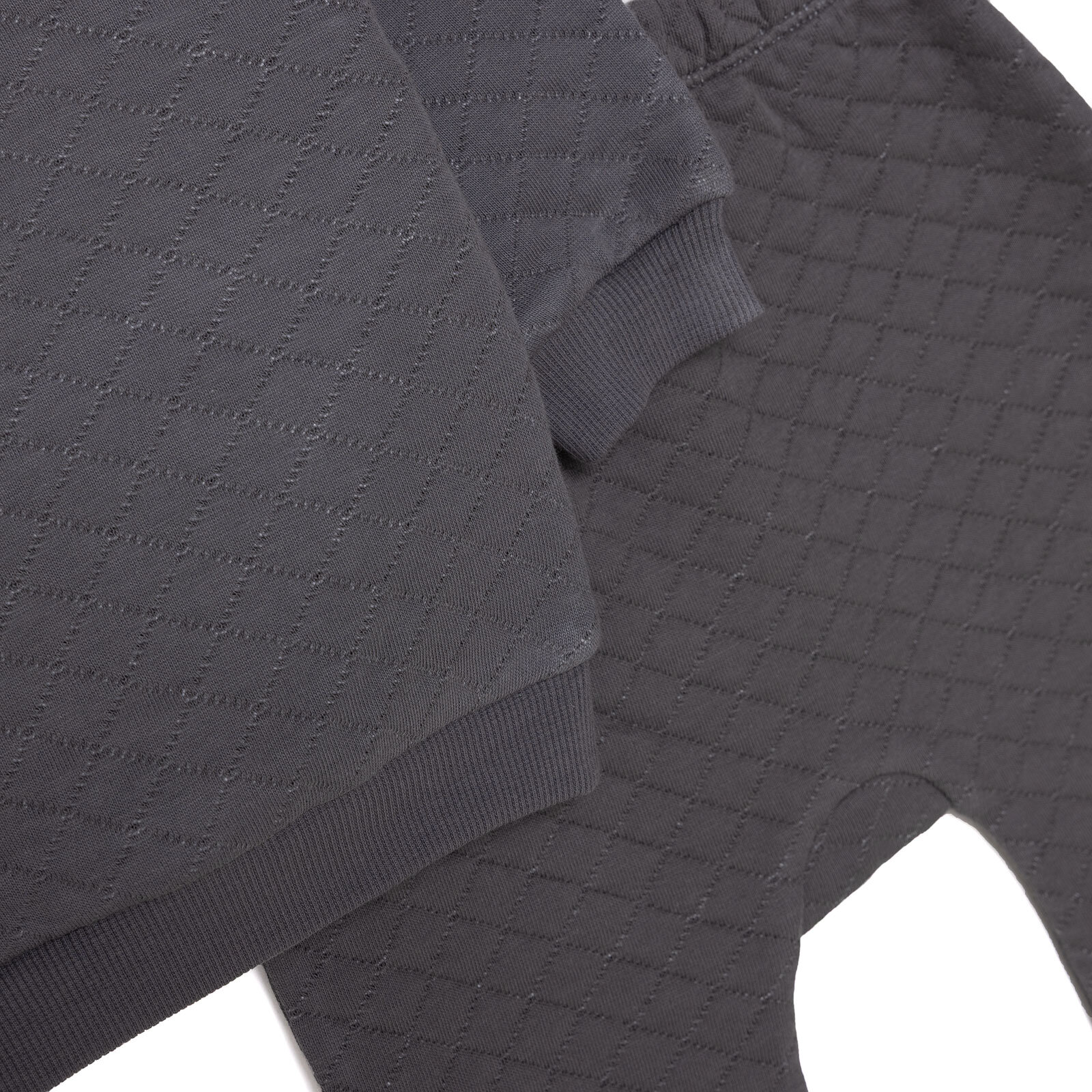 Unisex Yenidoğan Sweatshirt-Patiksiz Alt Kapitone Örme Bisiklet Yaka Uzun Kol Patiksiz Paça Unisex Yenidoğan Sweatshirt-Patiksiz Alt Kapitone Örme Bisiklet Yaka Uzun Kol Patiksiz Paça