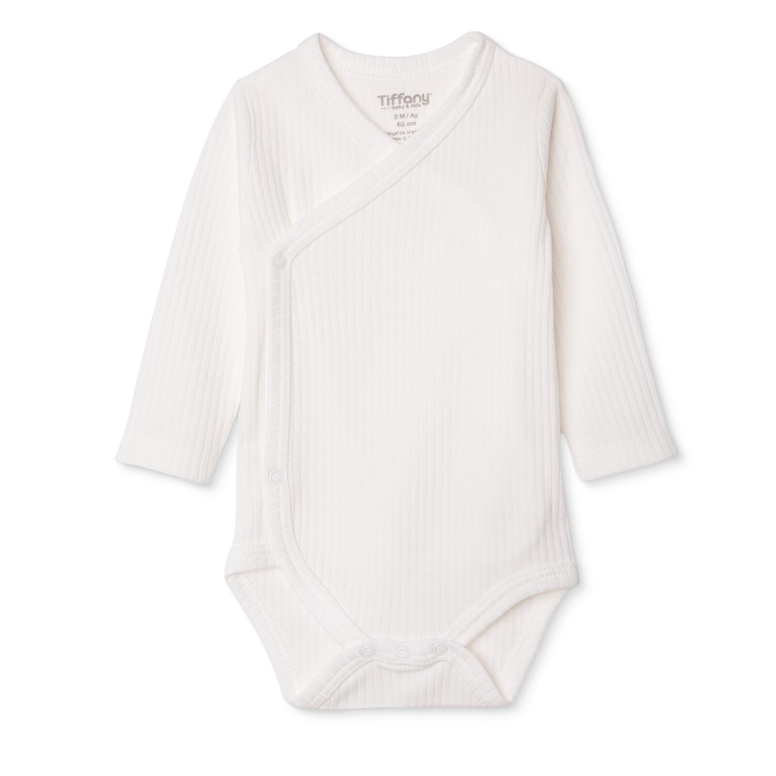 Unisex Zıbın Body İnterlok V Yaka Uzun Kol