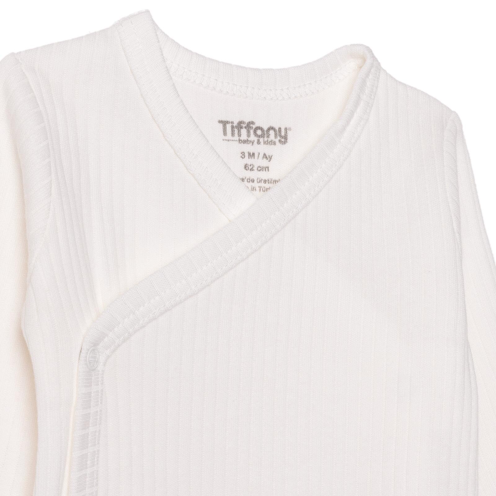 Unisex Zıbın Body İnterlok V Yaka Uzun Kol