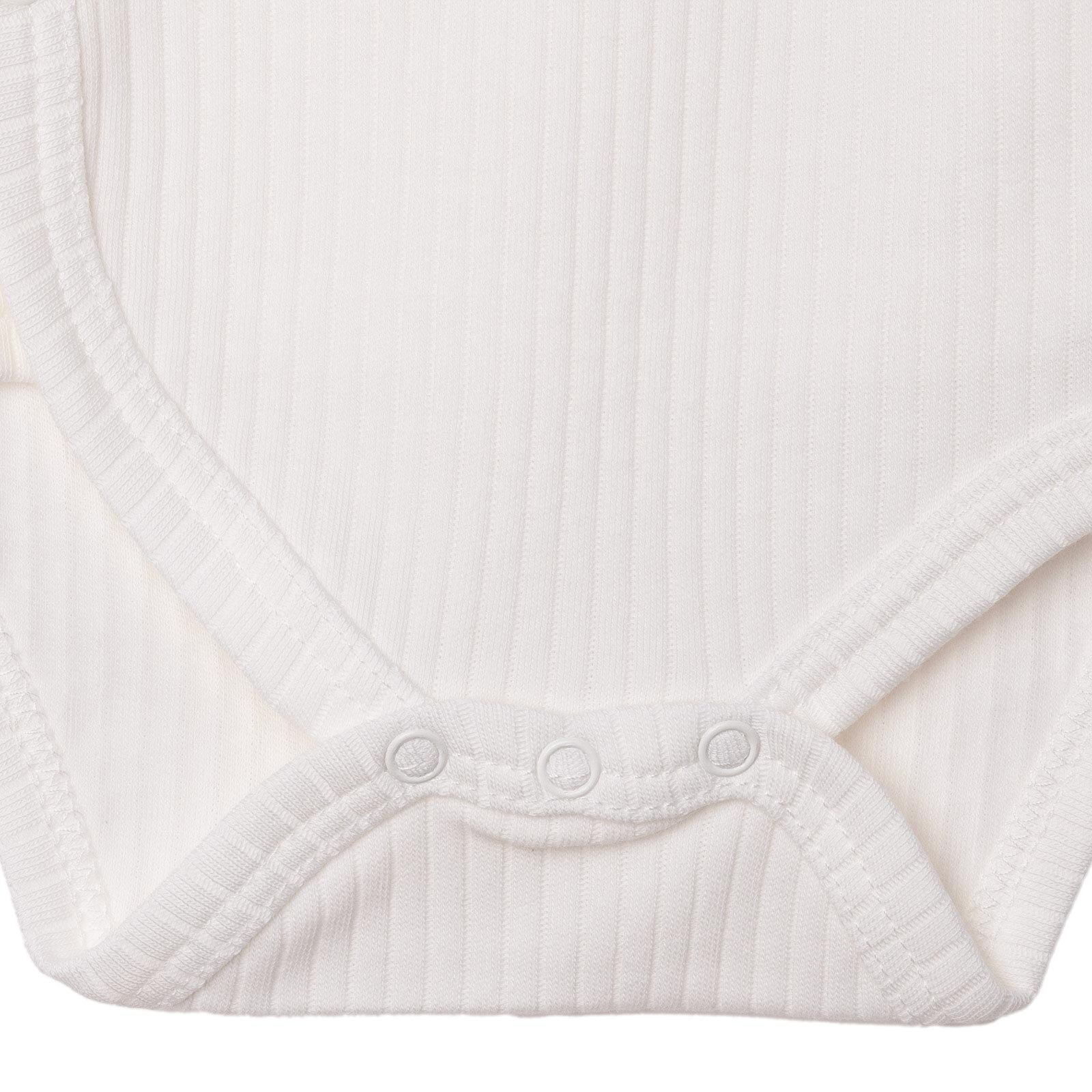 Unisex Zıbın Body İnterlok V Yaka Uzun Kol