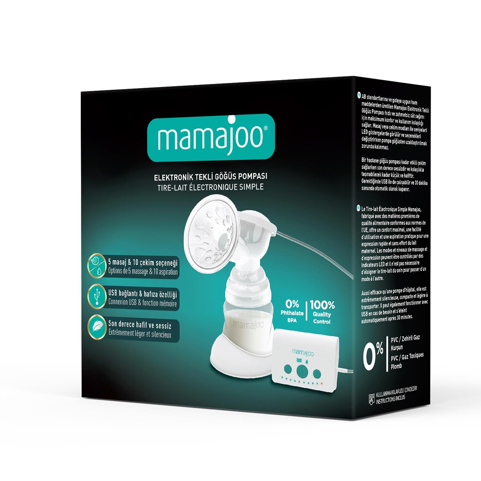 USB Destekli Tekli Elektrikli Göğüs Pompası USB Destekli Tekli Elektrikli Göğüs Pompası