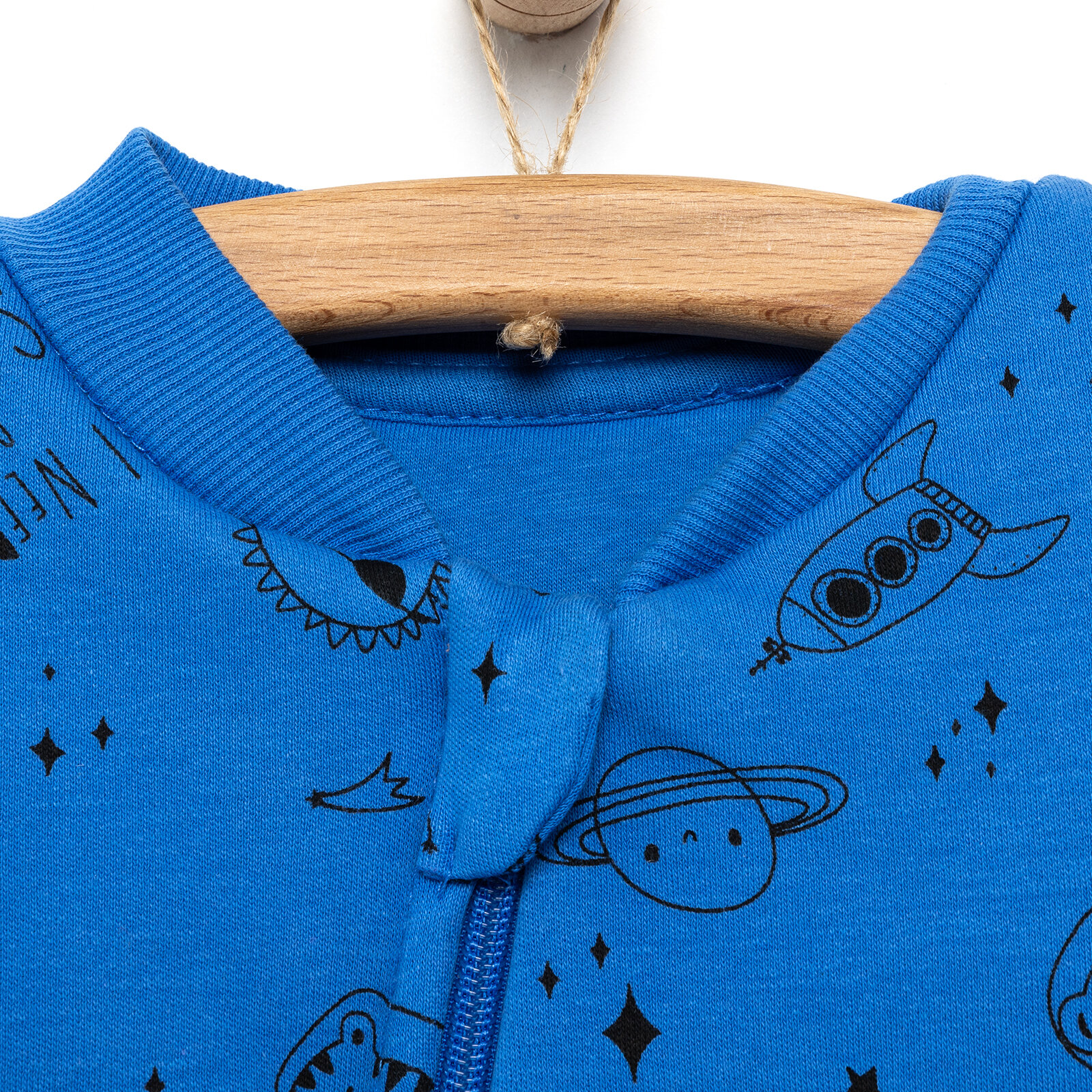 Erkek Bebek Uyku Tulum İnterlok Uzay Desenli Fermuarlı 2,5 Tog Uzun Kol Erkek Bebek Uyku Tulum İnterlok Uzay Desenli Fermuarlı 2,5 Tog Uzun Kol