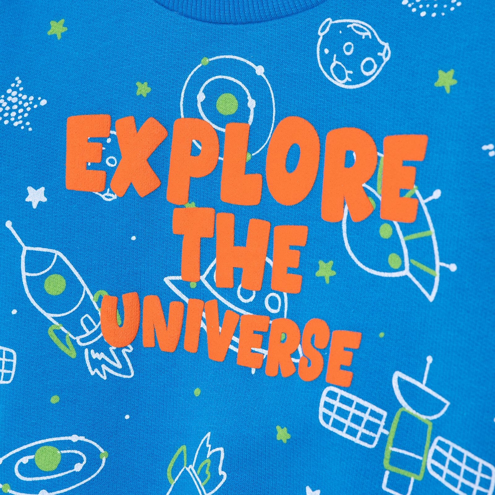 Uzay Baskılı Sweatshirt Erkek Bebek