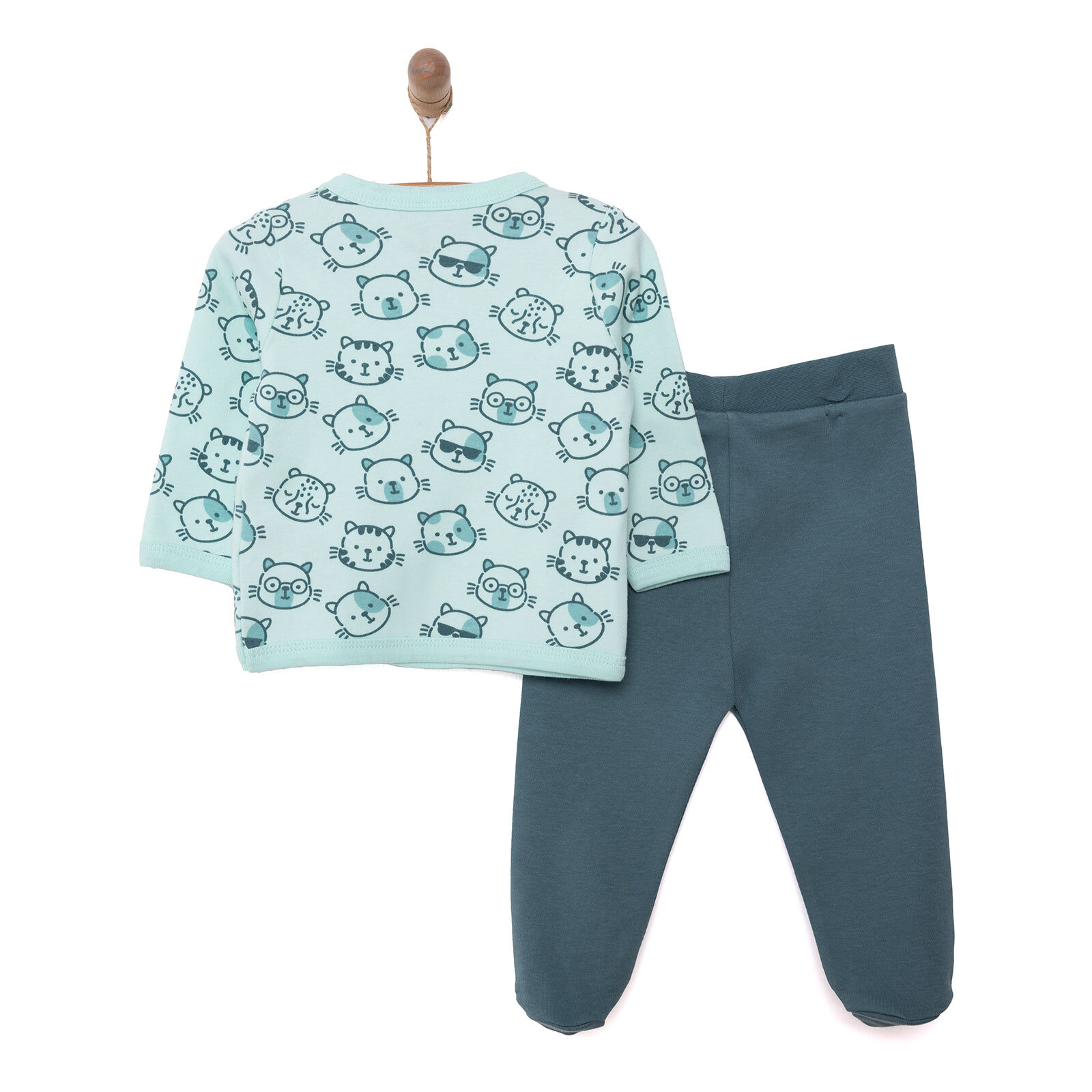 Uzay Baskılı Yenidoğan  Zıbın-Patikli Alt Erkek Bebek