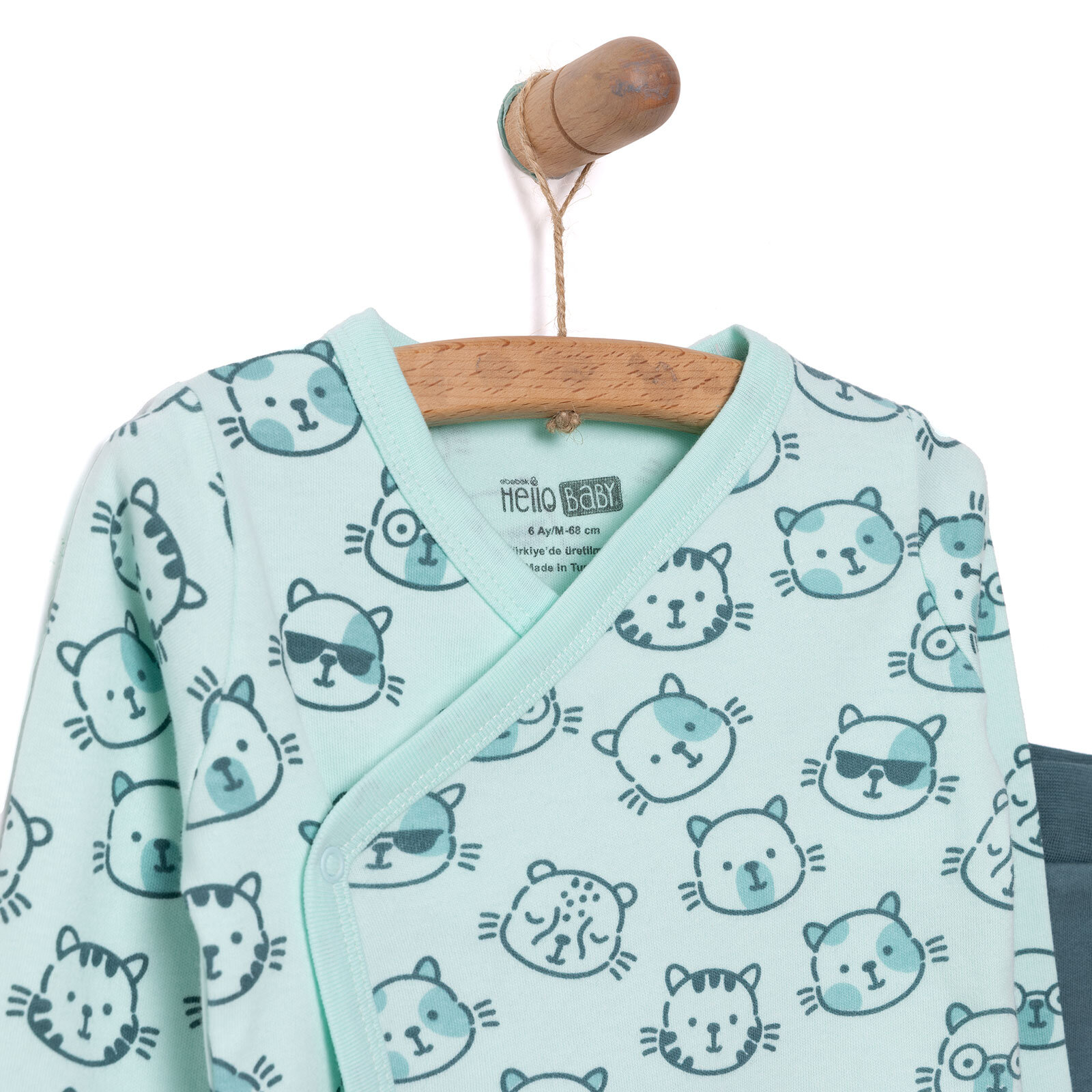 Uzay Baskılı Yenidoğan  Zıbın-Patikli Alt Erkek Bebek