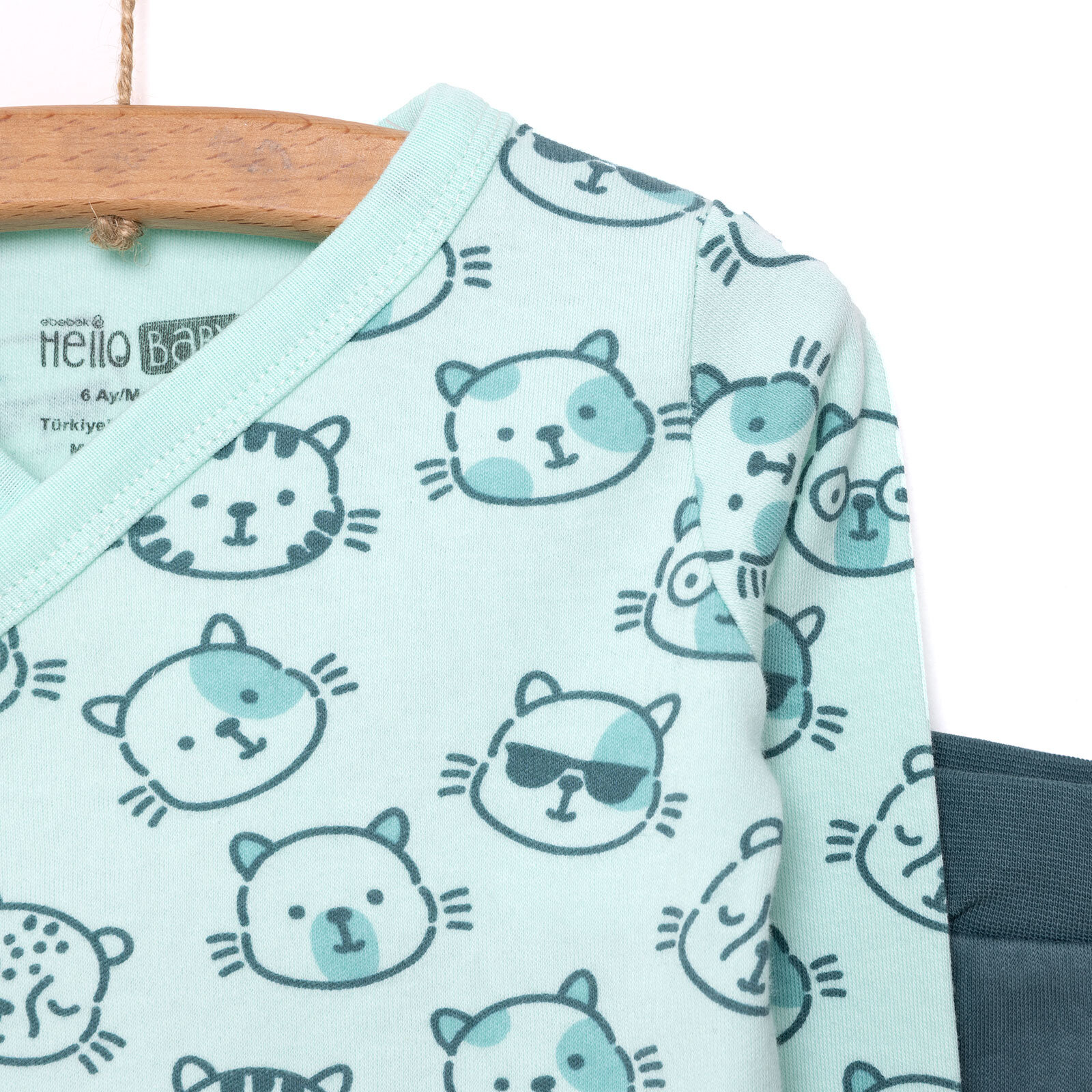 Uzay Baskılı Yenidoğan  Zıbın-Patikli Alt Erkek Bebek