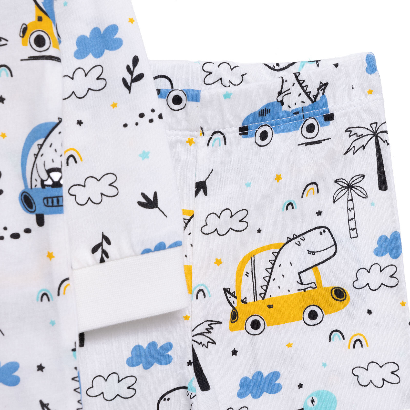 Uzun Kol Bisiklet Yaka Dinazor Desenli Pijama Takımı Uzun Kol Bisiklet Yaka Dinazor Desenli Pijama Takımı