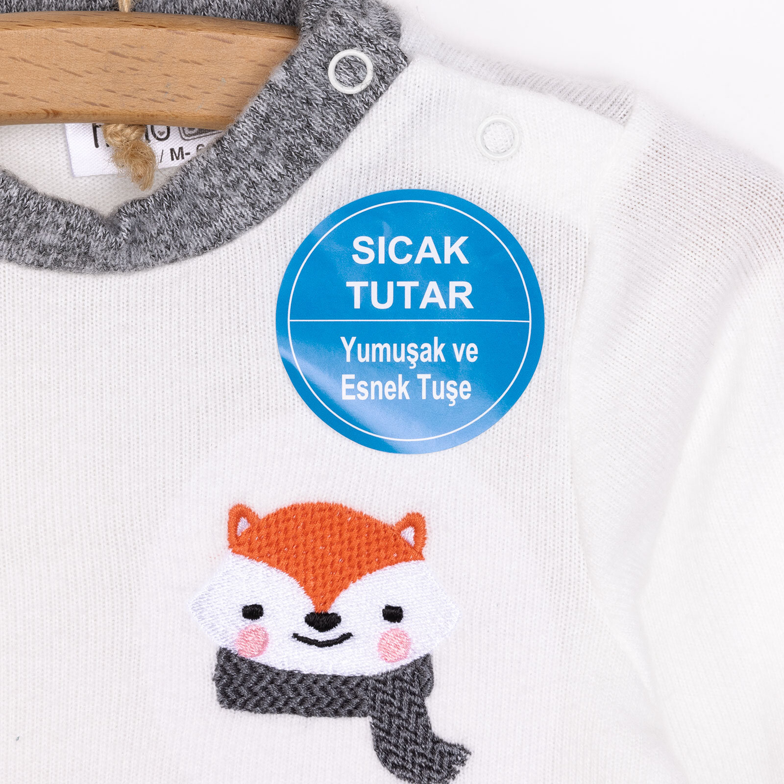 Erkek Bebek Pijama Takım Fırçalı Süprem Çıtçıtlı Bisiklet Yaka Uzun Kol Ekru Erkek Bebek Pijama Takım Fırçalı Süprem Çıtçıtlı Bisiklet Yaka Uzun Kol Ekru