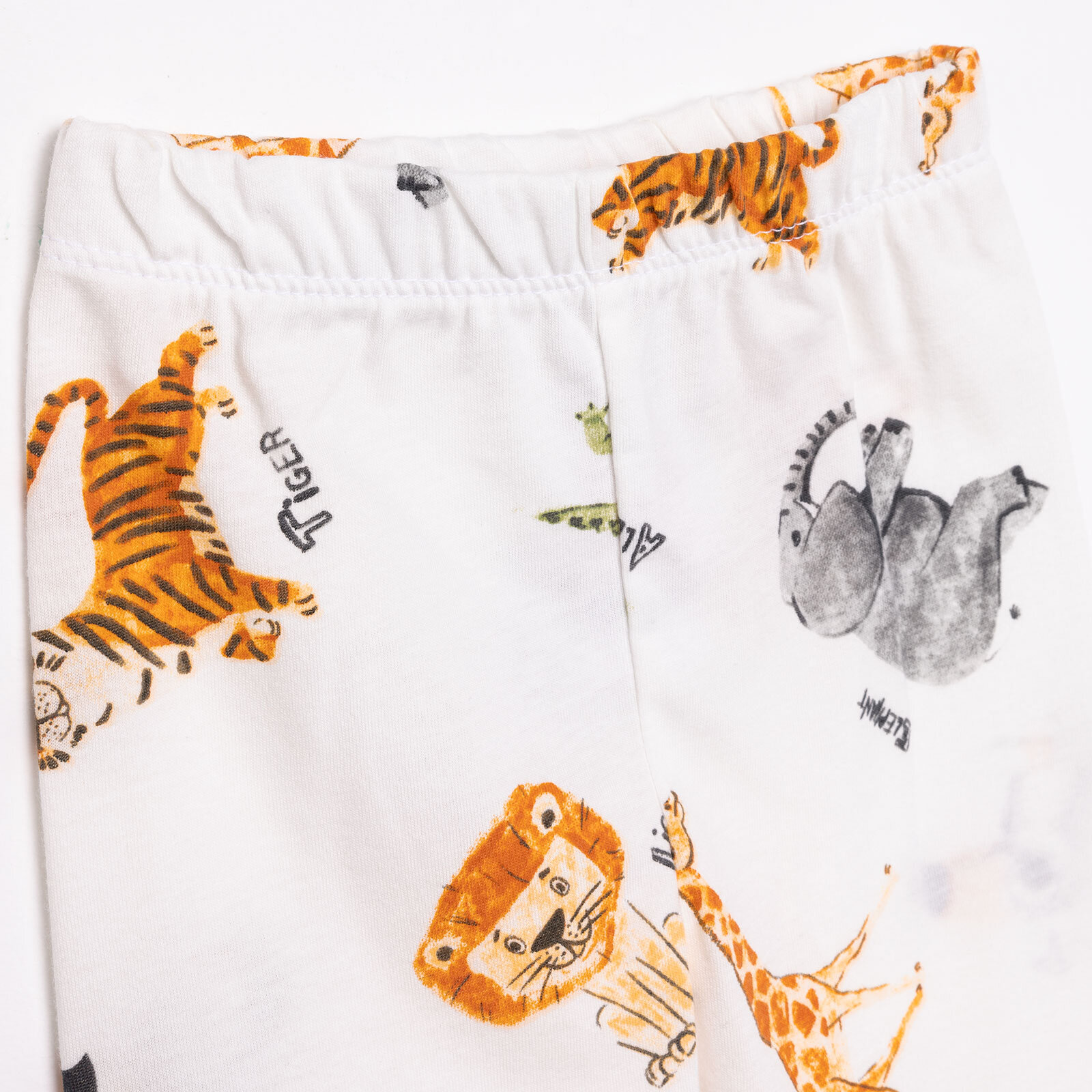 Uzun Kol Safari Desenli Bisiklet Yaka Pijama Takımı