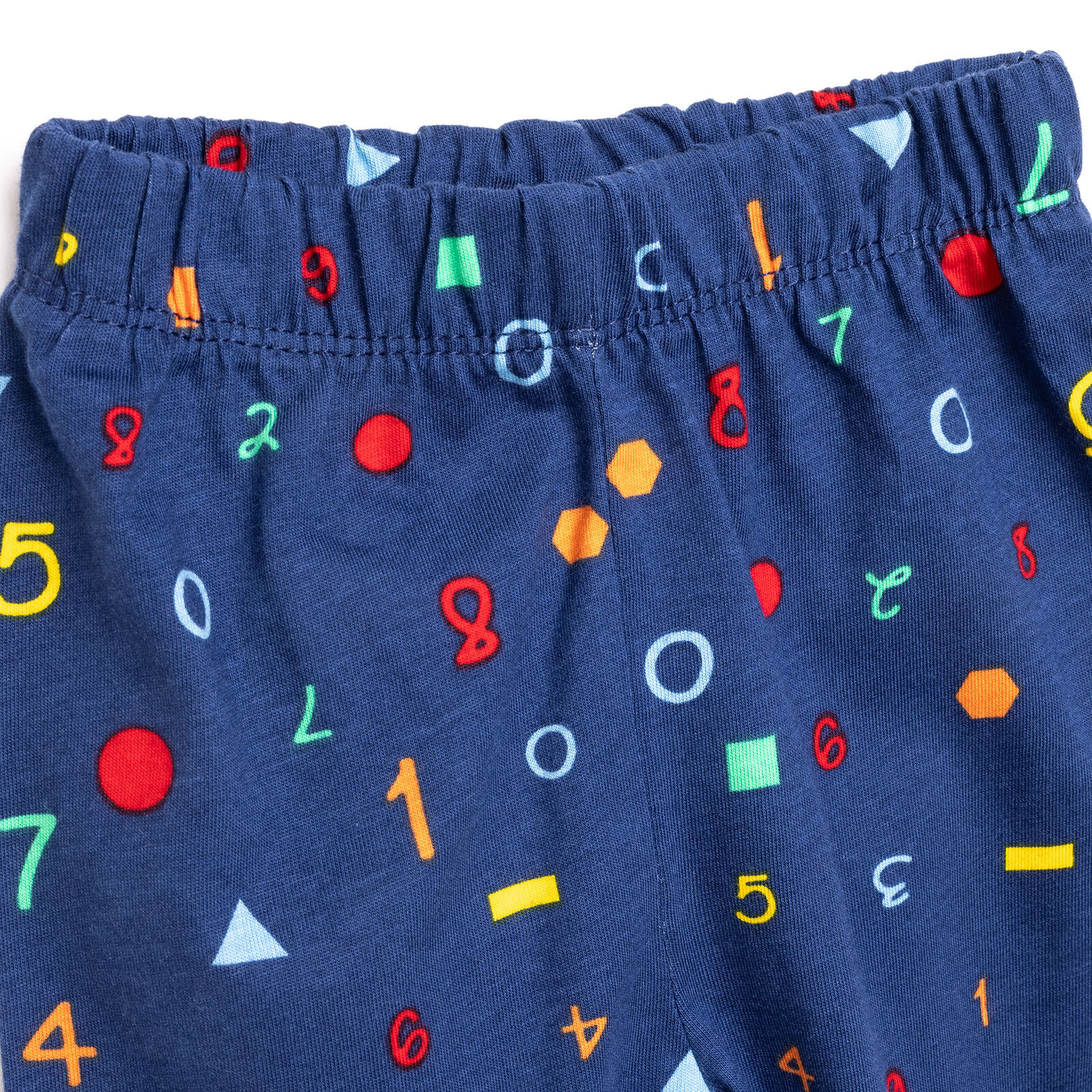 Uzun Kol Sayı Desenli Bisiklet Yaka Pijama Takımı