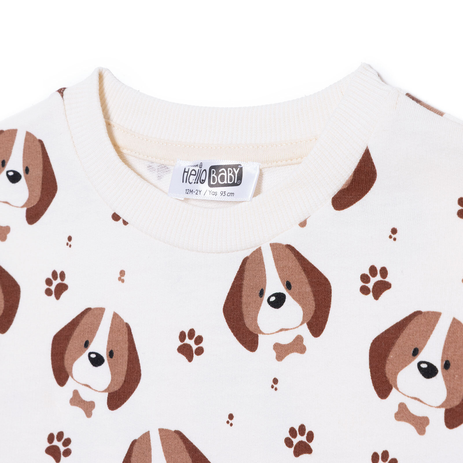 Uzun Kol Tshirt Happy Animals Bisiklet Yaka