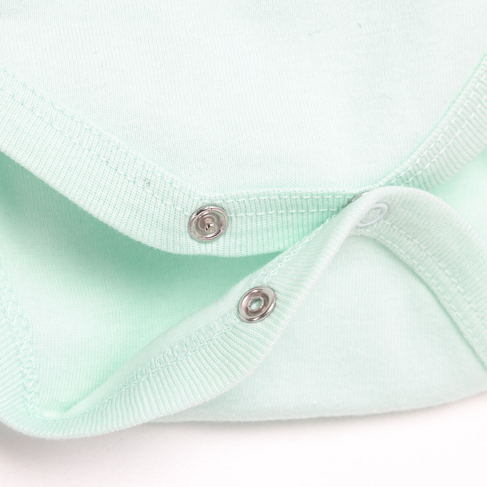 Unisex Body Ribana Kumaş Çıtçıtlı Zıbın Çıtçıtlı Yaka  Uzun Kol Açık Mavi