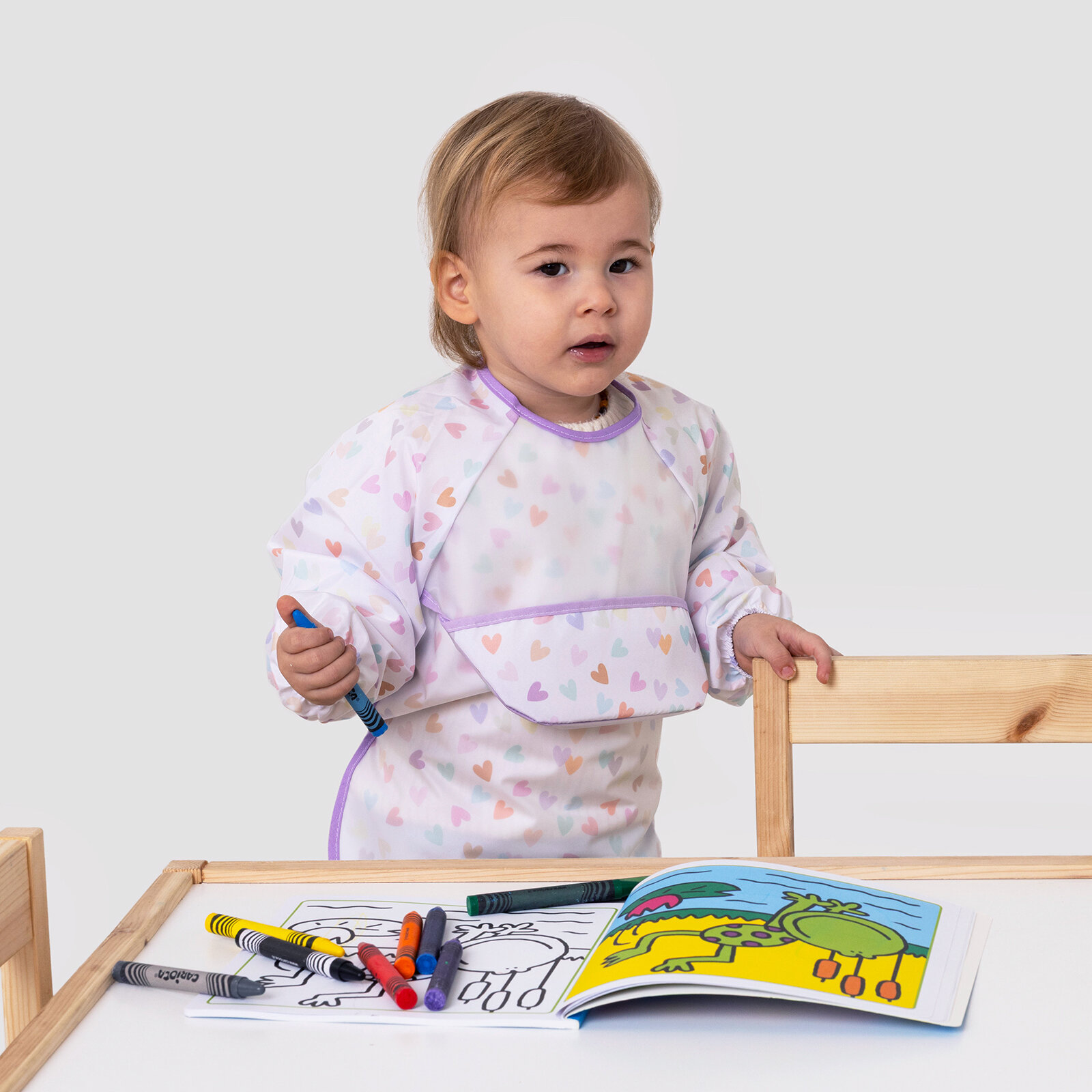 Uzun Kollu Bebek Faaliyet Önlük - Lovely