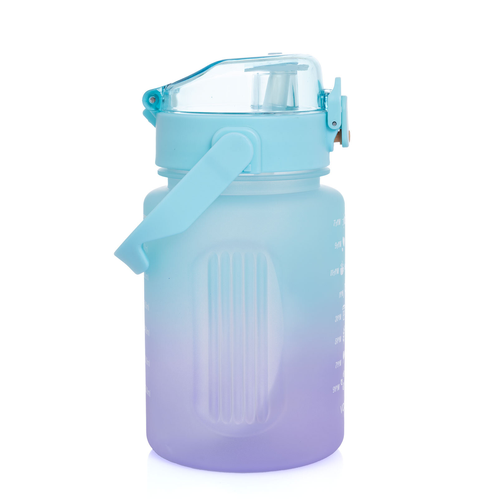 VAGONLİFE 1000 ML SOFT-TOUCH MOTİVASYON SU MATARASI MAVİ-PEMBE