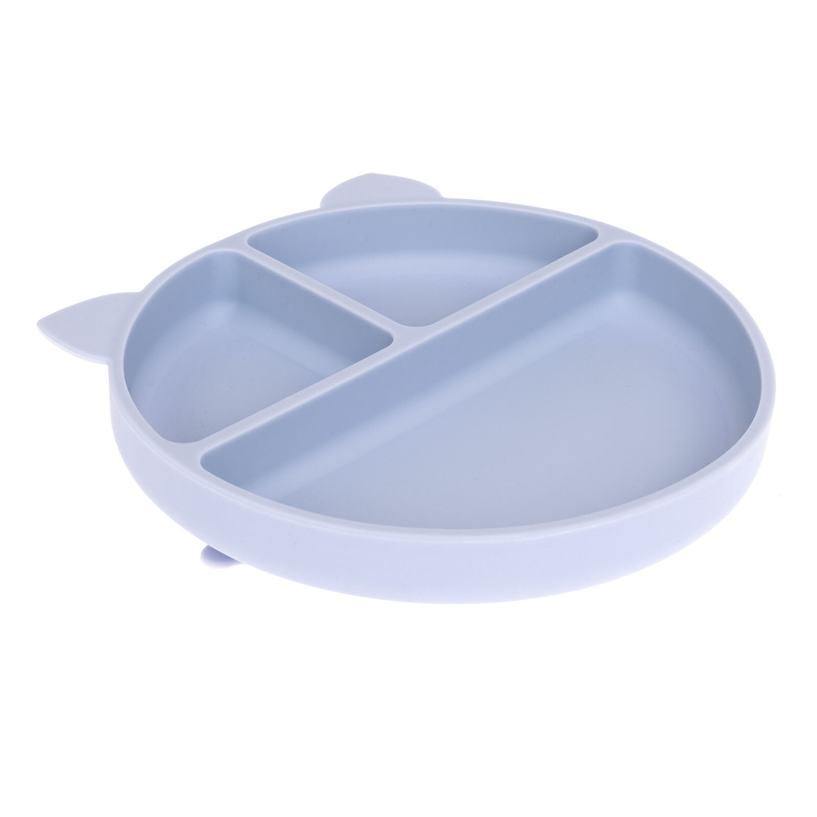 Vakumlu Silikon Mama Tabağı Buz Mavisi Vakumlu Silikon Mama Tabağı Buz Mavisi