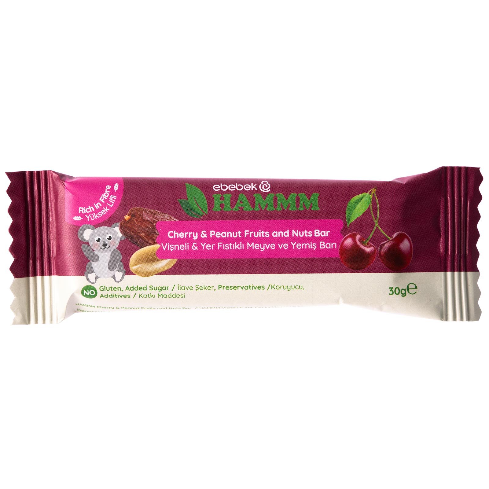 Vişneli ve Yer Fıstıklı Bar 30gr Vişneli ve Yer Fıstıklı Bar 30gr