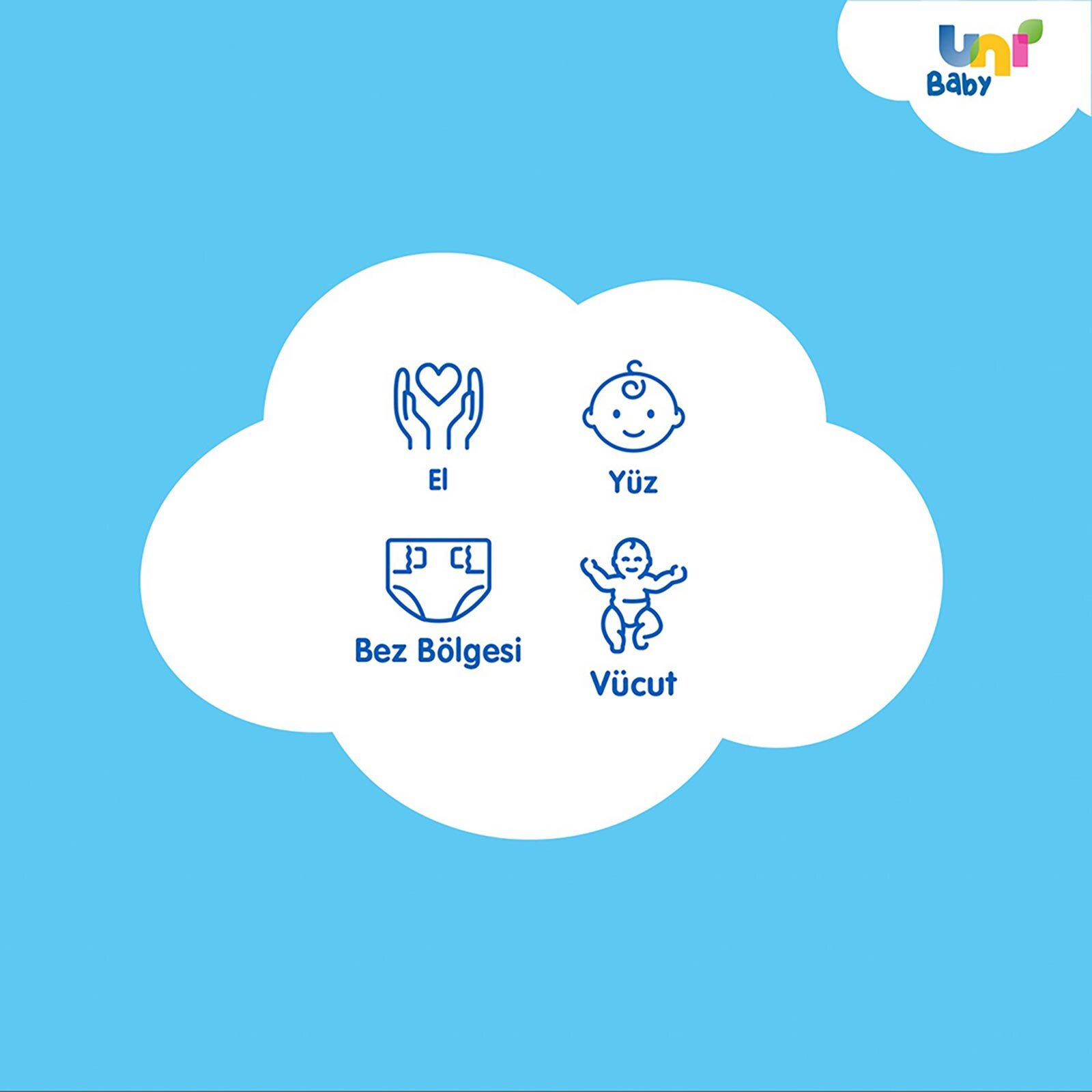 Vücut Temizleme Mendili 50 Yaprak XXL