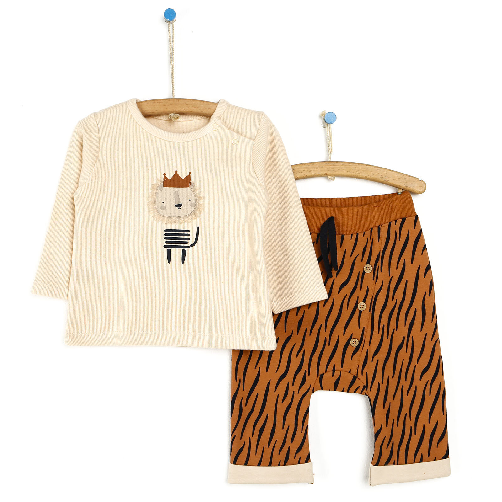 King Erkek Bebek Welsoft Yelek Sweatshirt- Örme Pantolon