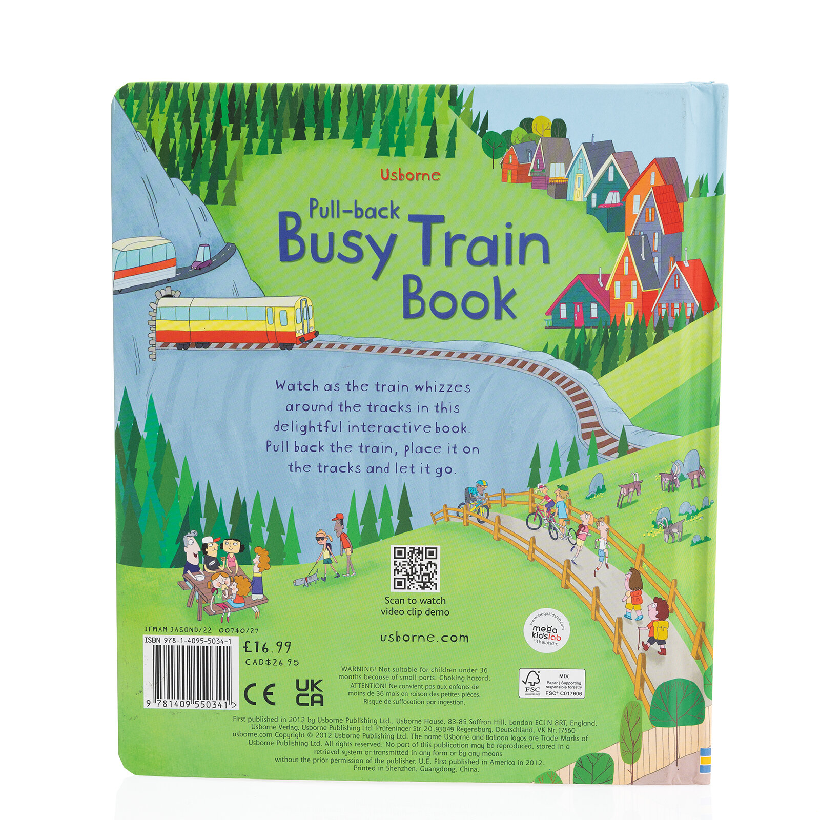 Mega Kids Lab Wind Up Pullback Busy Train Book ebebek