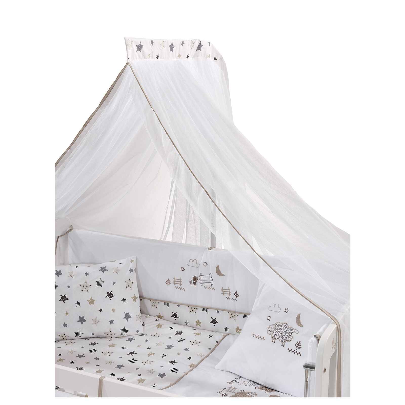 Woody Anne Yanı Ahşap Sallanır ve Asansörlü Beşik Beşik 60x120 cm