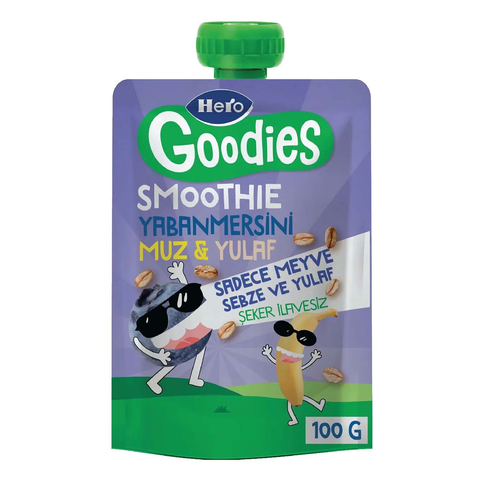 Yaban Mersinli Muz Yulaf Püresi 100gr Yaban Mersinli Muz Yulaf Püresi 100gr