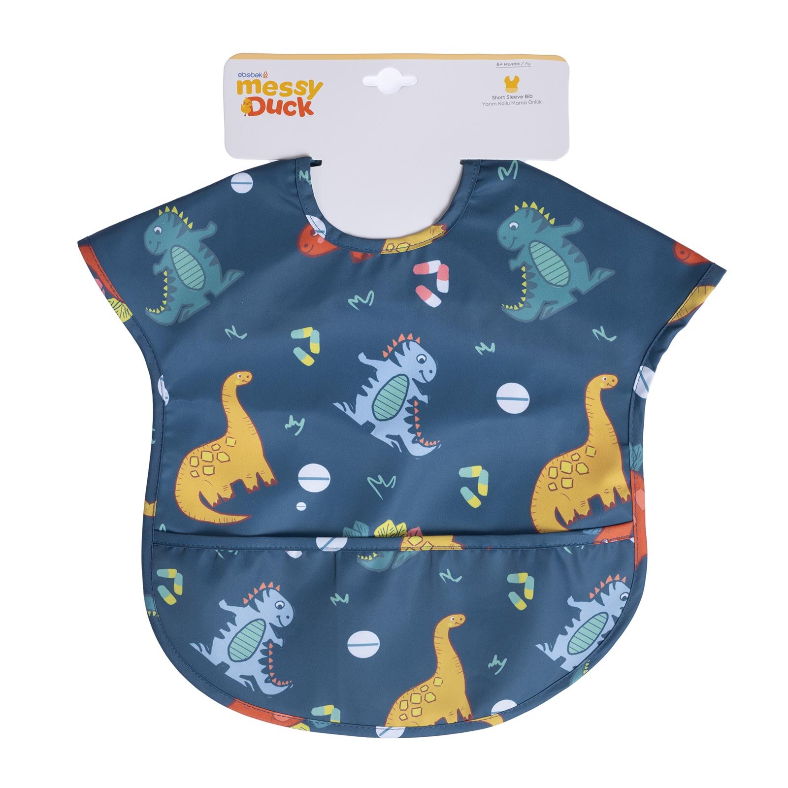 Yarım Kolllu Mama Önlük - Dinozor