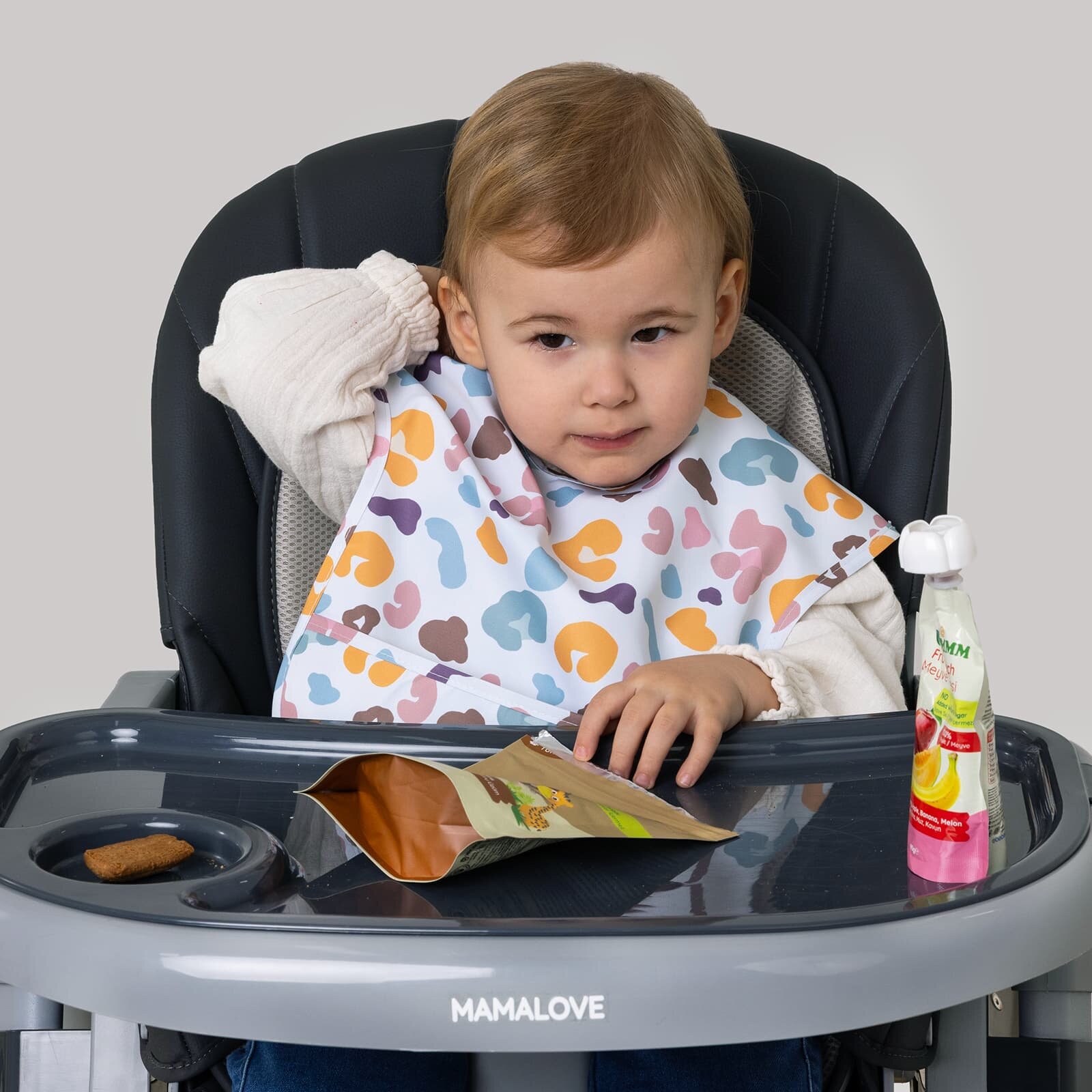 Yarım Kolllu Mama Önlük - Leopar