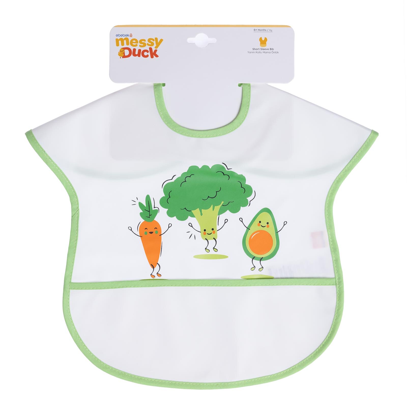 Yarım Kollu Poli Mama Önlük - Sebzeler