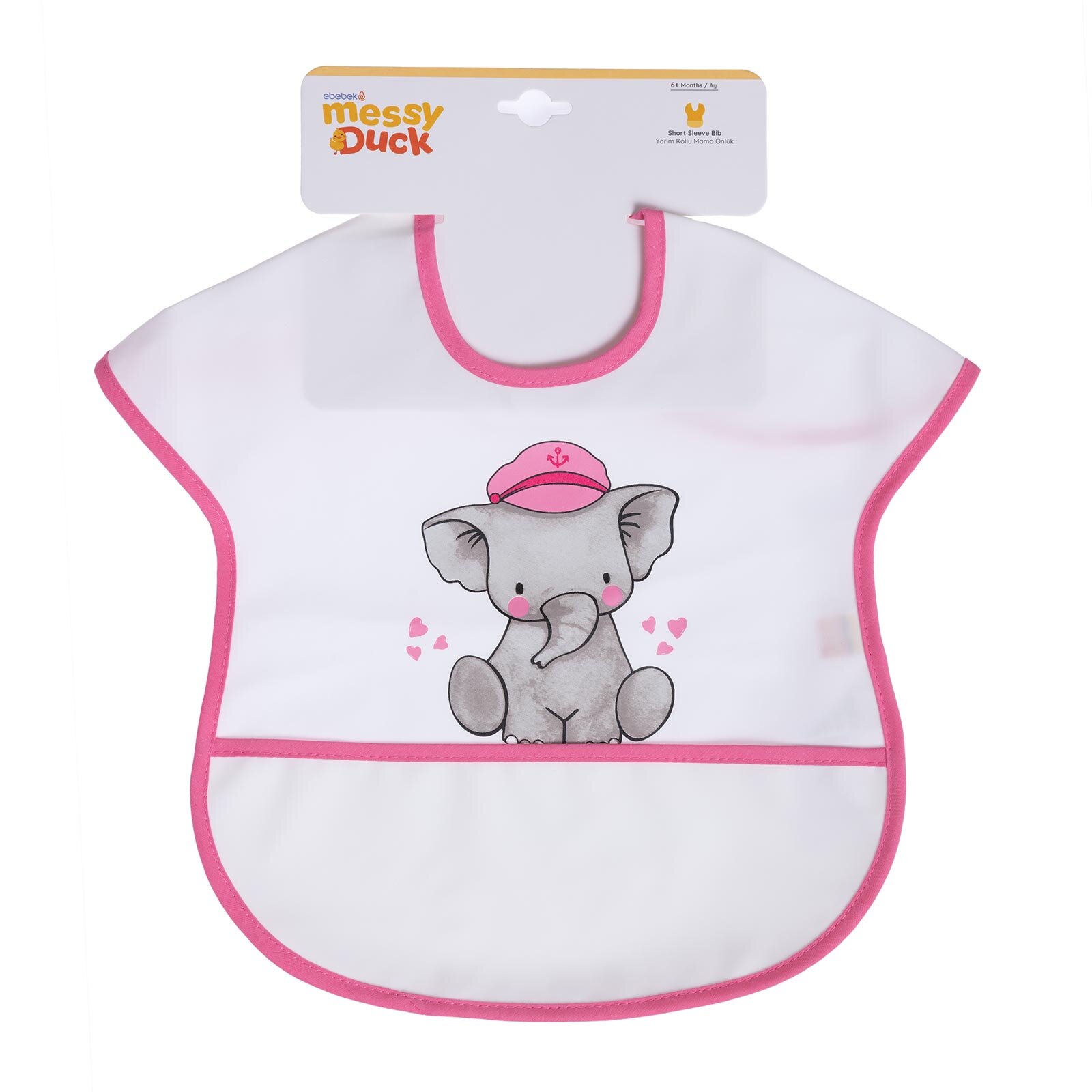 Yarım  Kollu Poli Mama Önlük Sevimli Fil