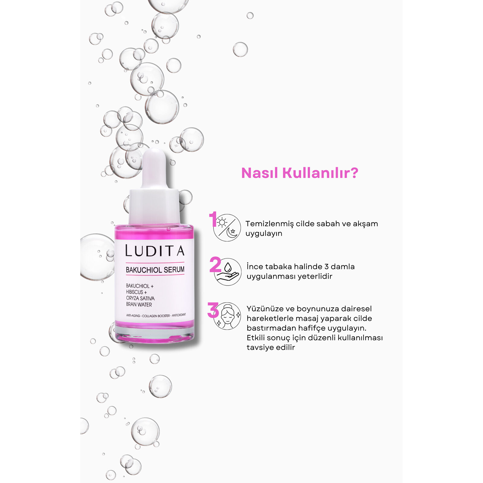Yaşlanma Karşıtı Bakuchiol + Hibiscus Serum ( Retinol Alternatifi )