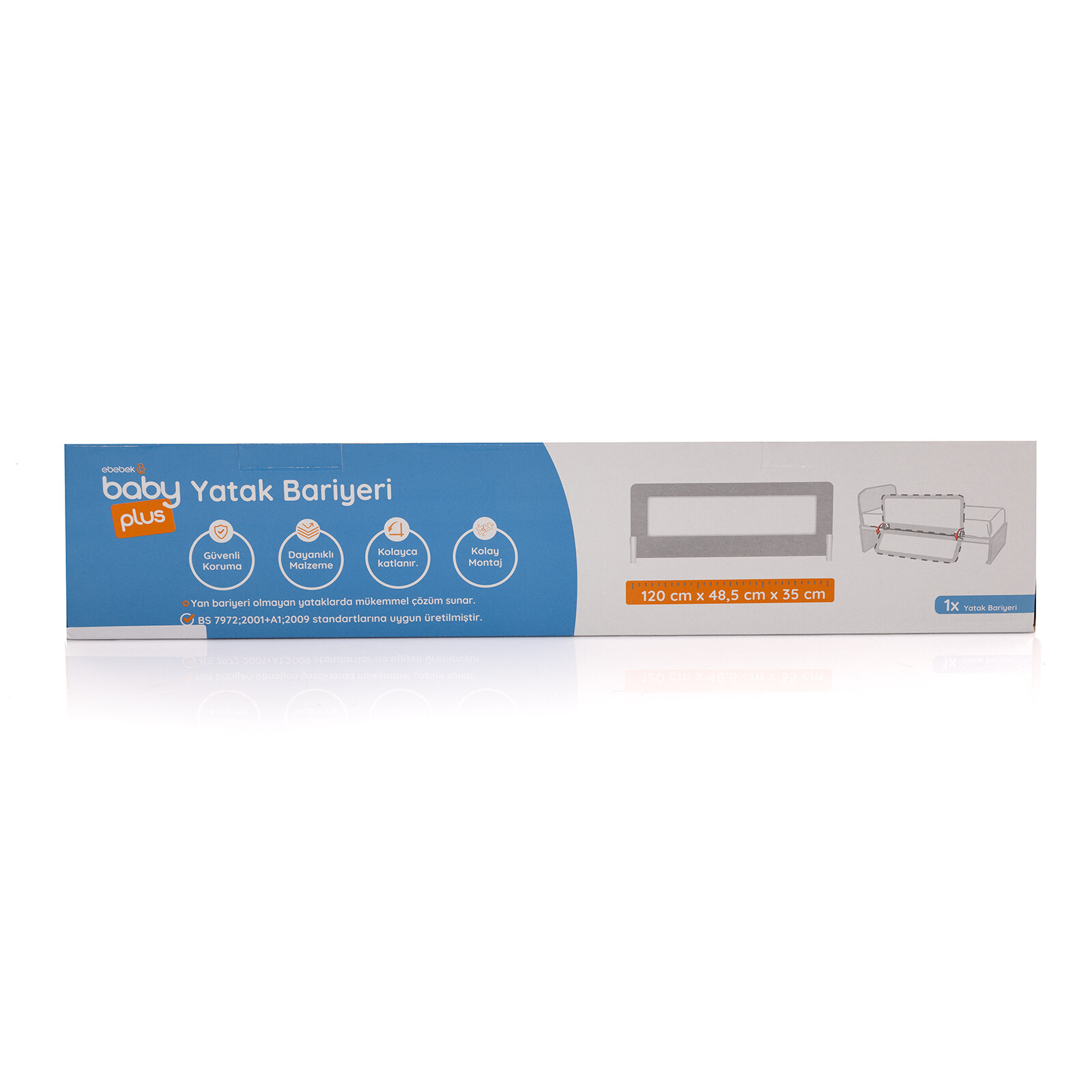 Yatak Bariyeri 120 cm Gri