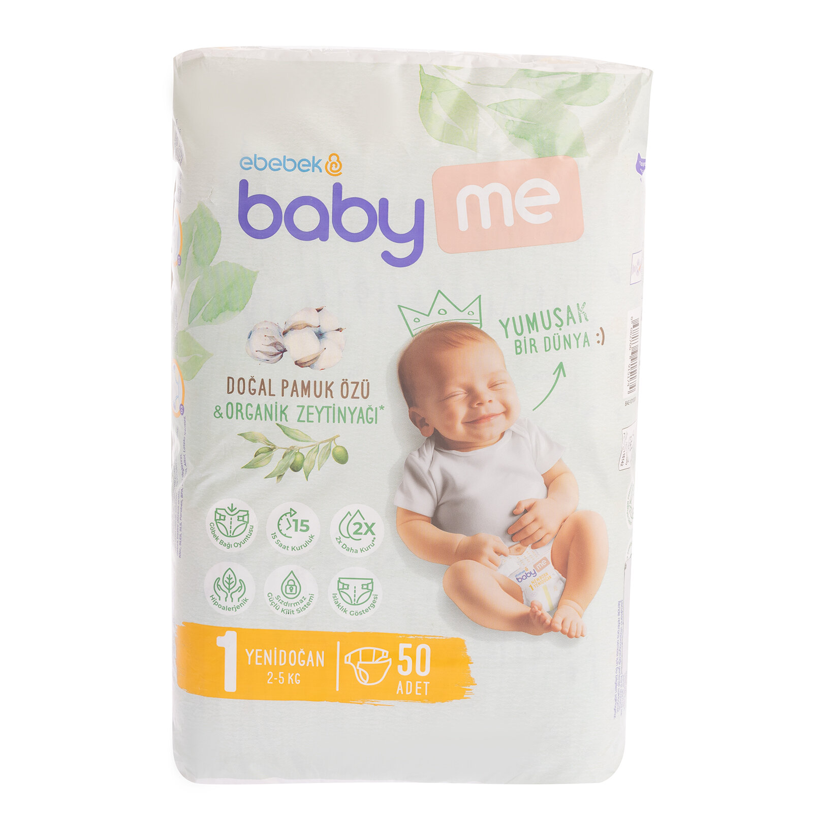 Yenidoğan 1 Bebek Bezi 2-5 kg 50 Adet Yenidoğan 1 Bebek Bezi 2-5 kg 50 Adet