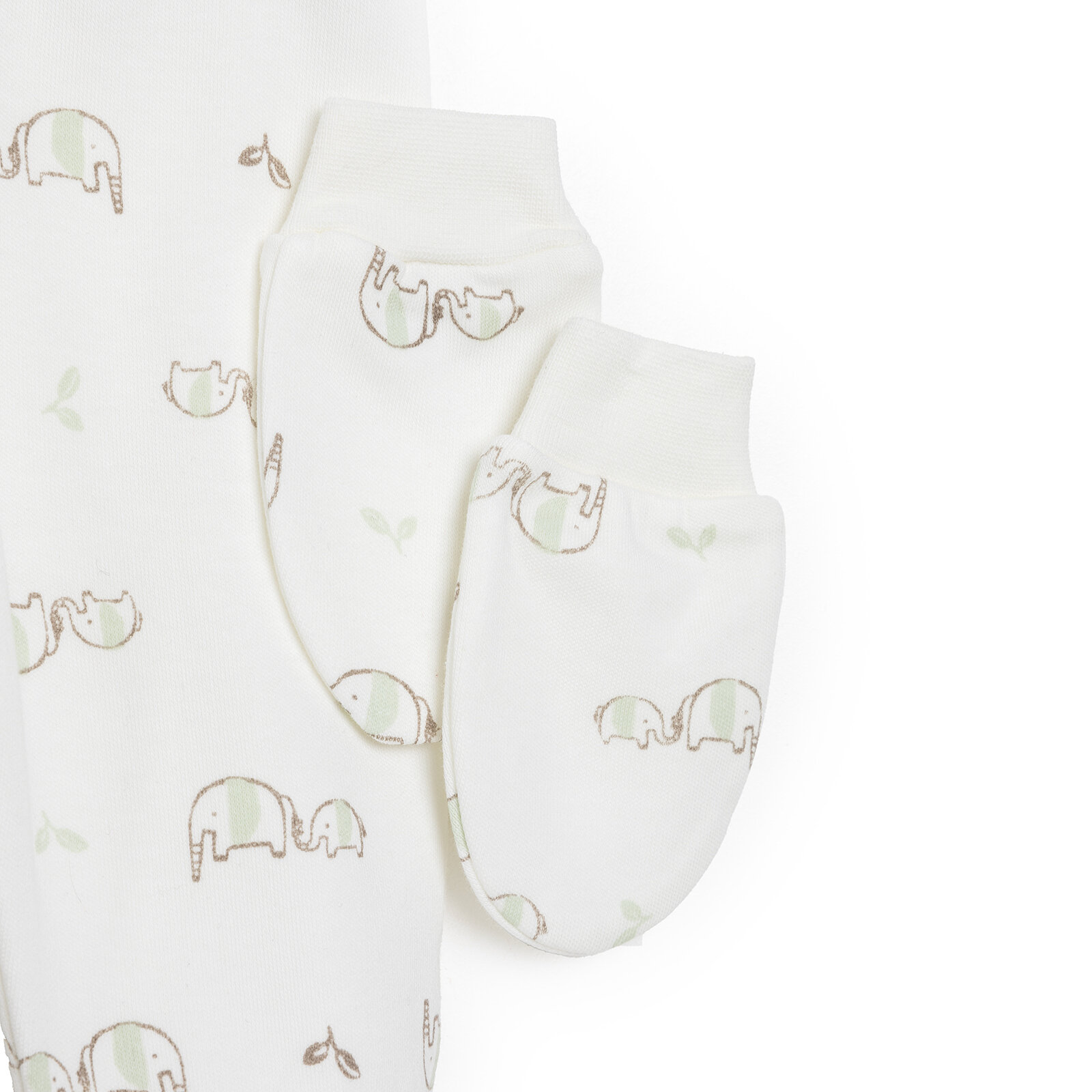 Erkek Bebek Yenidoğan 5'li Askı Hastane Çıkışı %100 Pamuk Çıtçıtlı Bisiklet Yaka Uzun Kol Mint