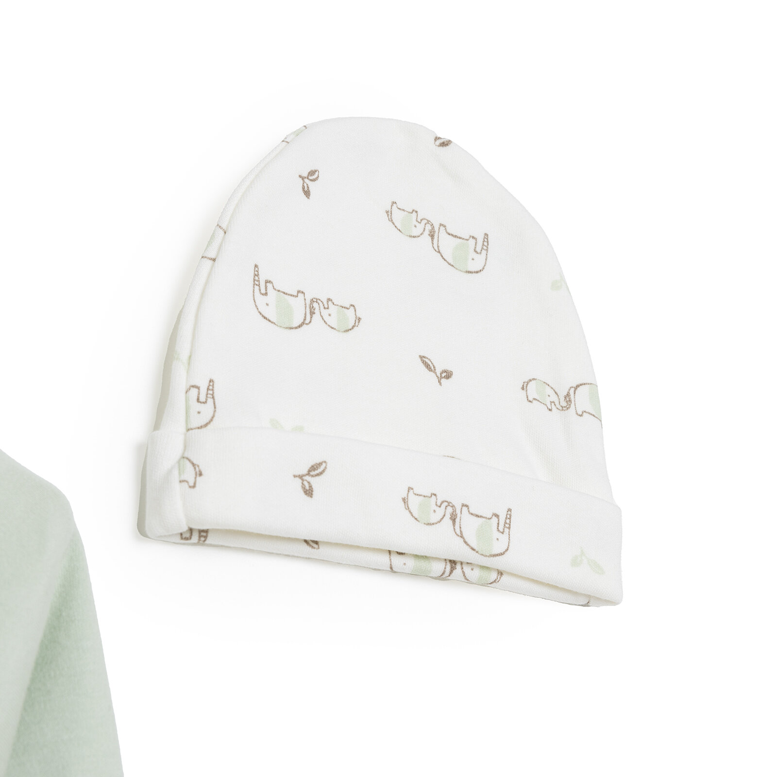 Erkek Bebek Yenidoğan 5'li Askı Hastane Çıkışı %100 Pamuk Çıtçıtlı Bisiklet Yaka Uzun Kol Mint