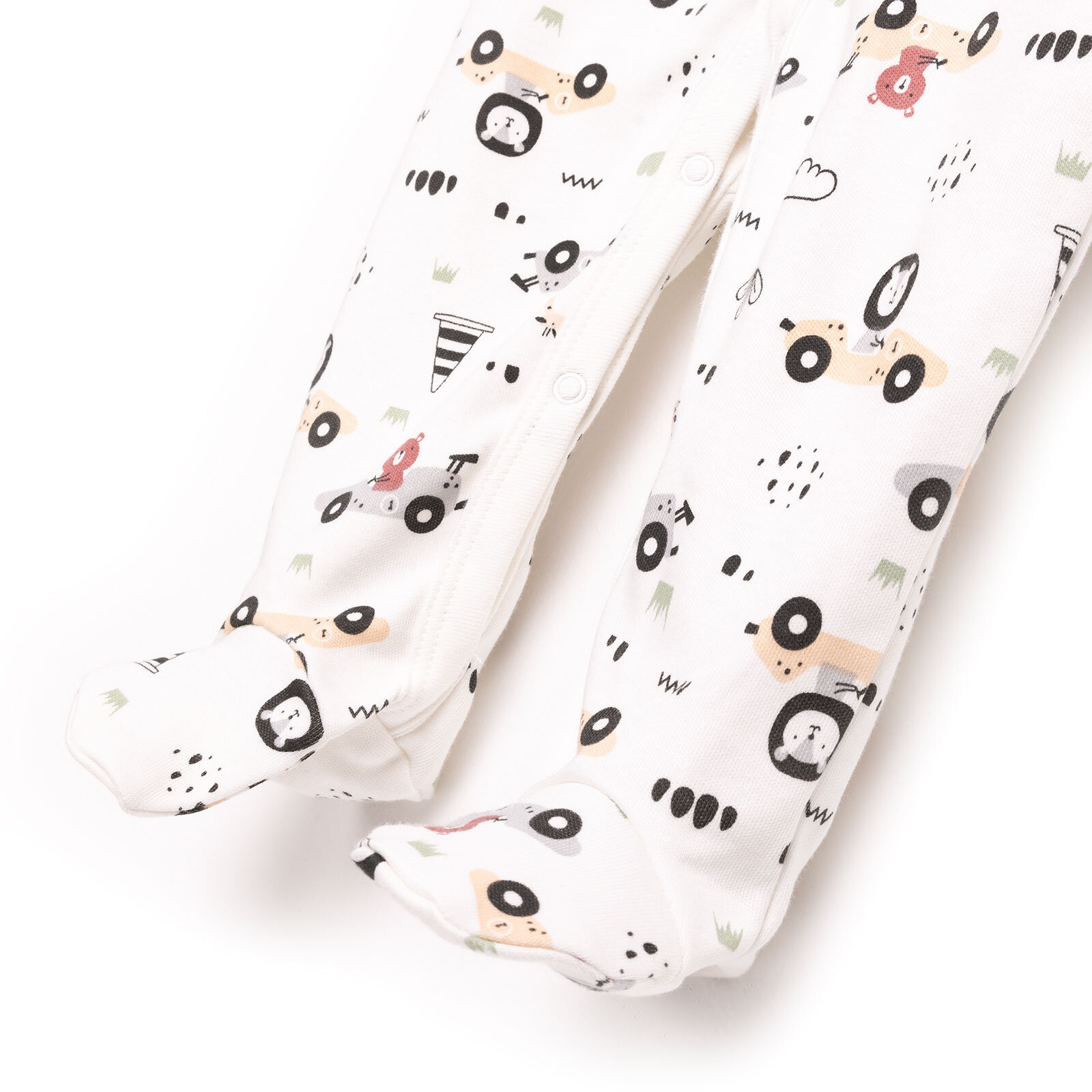 Yenidoğan Araçlar Baskılı Erkek Tulum-Şapka Erkek Bebek