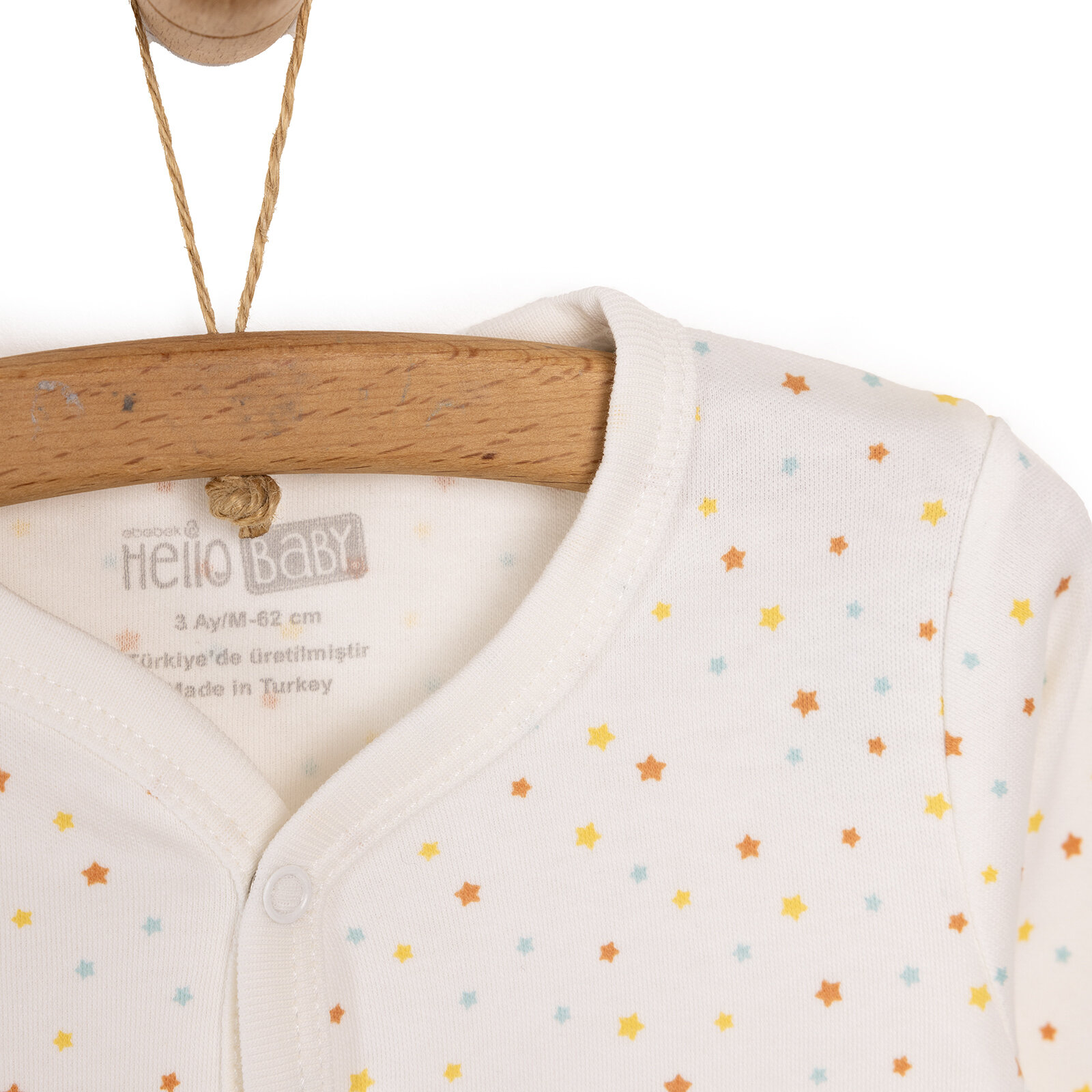 Yenidoğan Bebek Little Star Kendinden Eldivenli Tulum-Şapka 2li Set Unisex