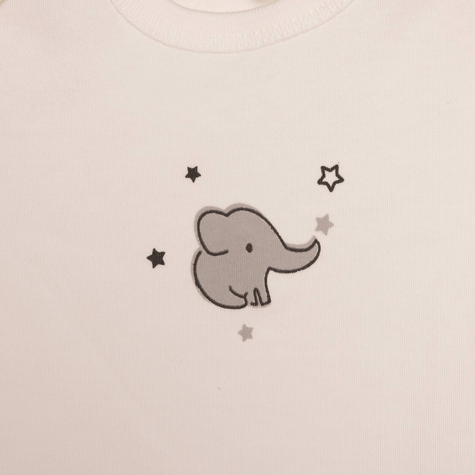 Yenidoğan Bebek Sevimli Fil Kendinden Eldivenli Tulum-Body- Şapka 3lü Set Unisex