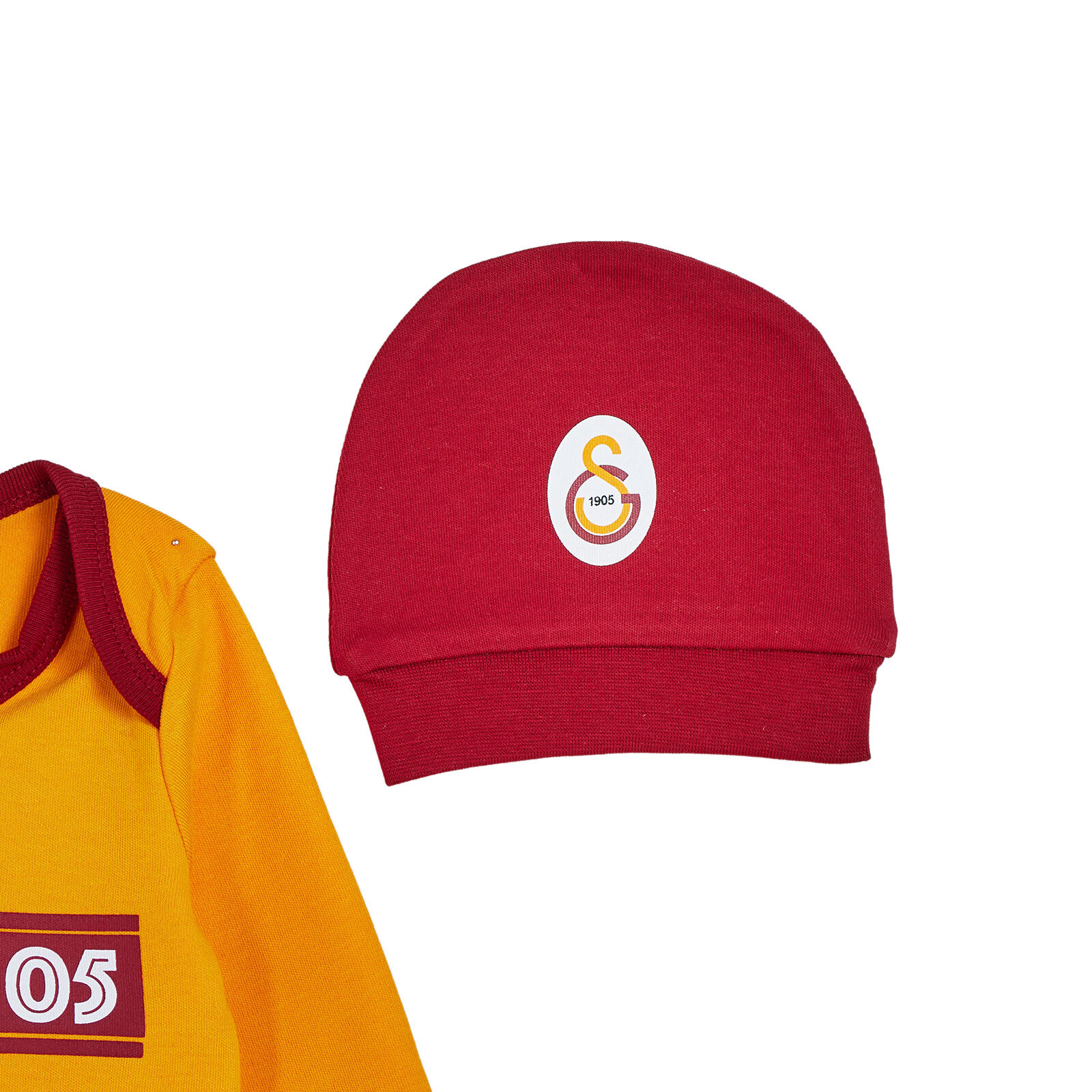 Yenidoğan Body-Patikli Alt-Şapka Bisiklet Yaka Uzun Kol Patikli Paça