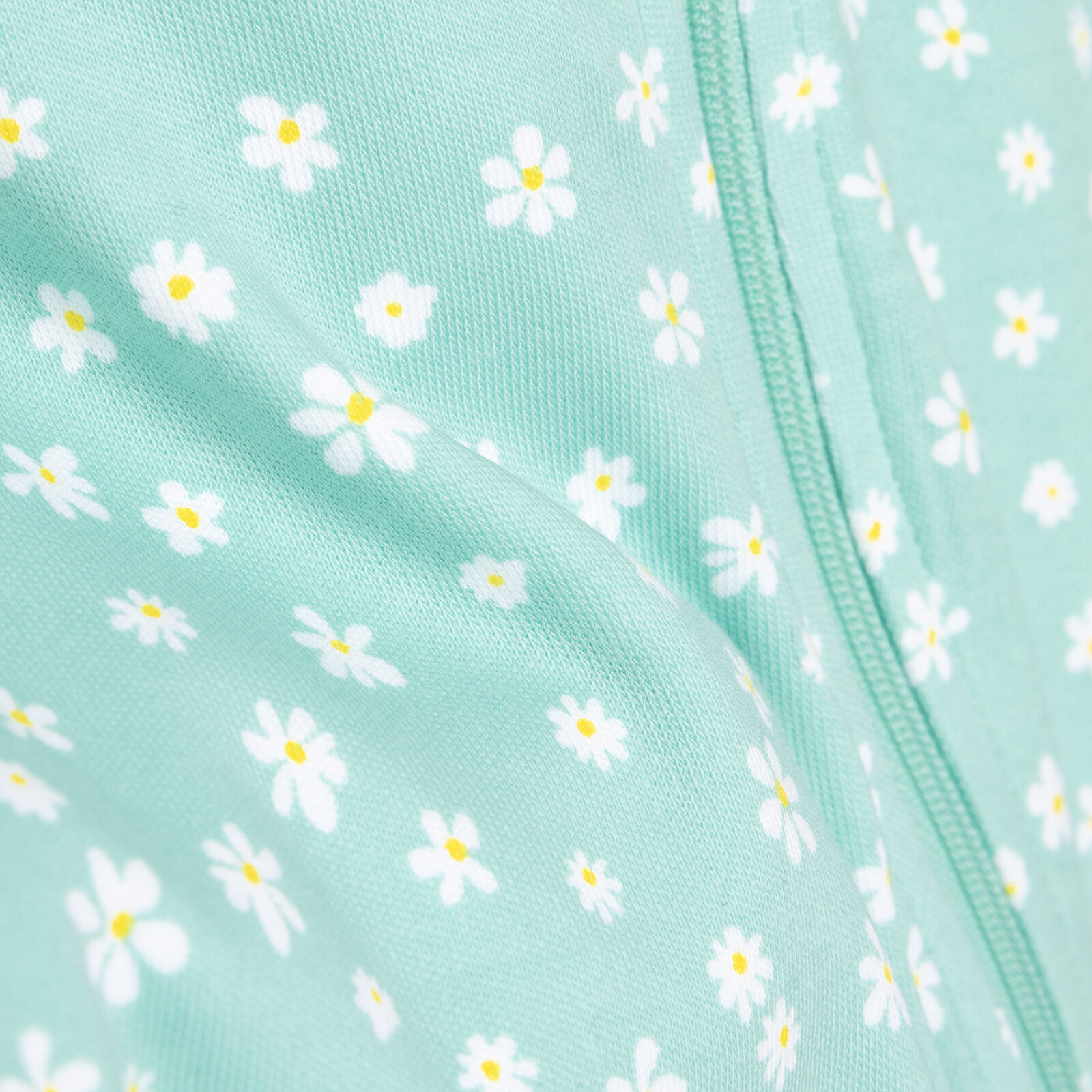 Yenidoğan Çiçekli Uzun Kollu Fermuarlı Patikli Tulum Kız Bebek