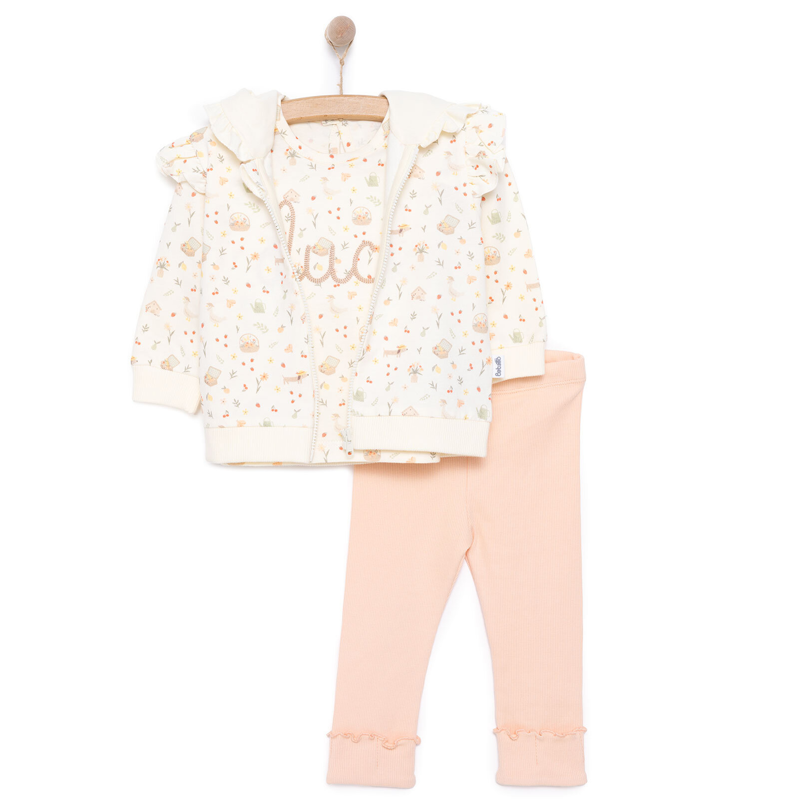 Yenidoğan Cute Duck Hırka Tshirt Tayt Kız Bebek Yenidoğan Cute Duck Hırka Tshirt Tayt Kız Bebek