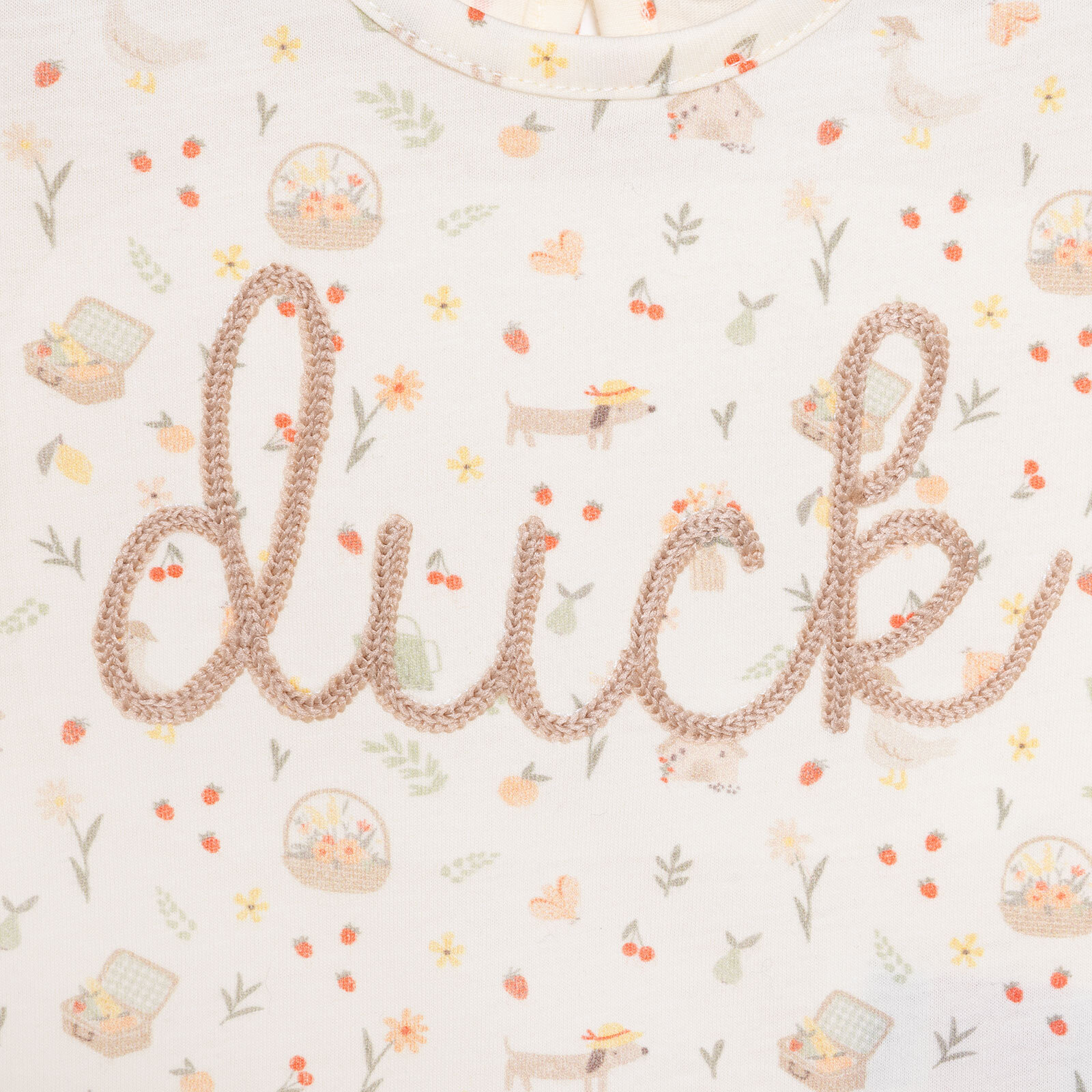 Yenidoğan Cute Duck Tshirt-Patiksiz Alt Kız Bebek