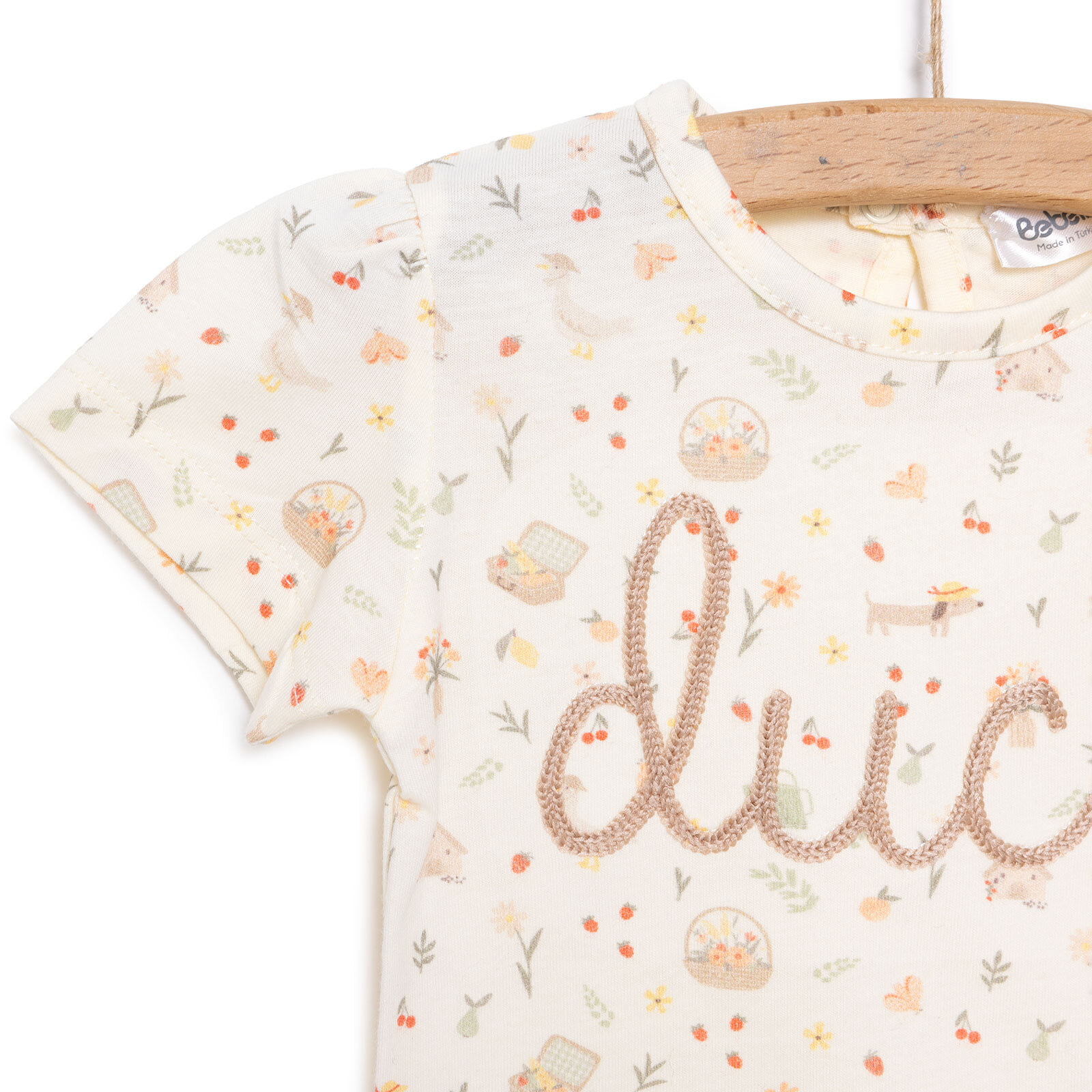 Yenidoğan Cute Duck Tshirt-Patiksiz Alt Kız Bebek