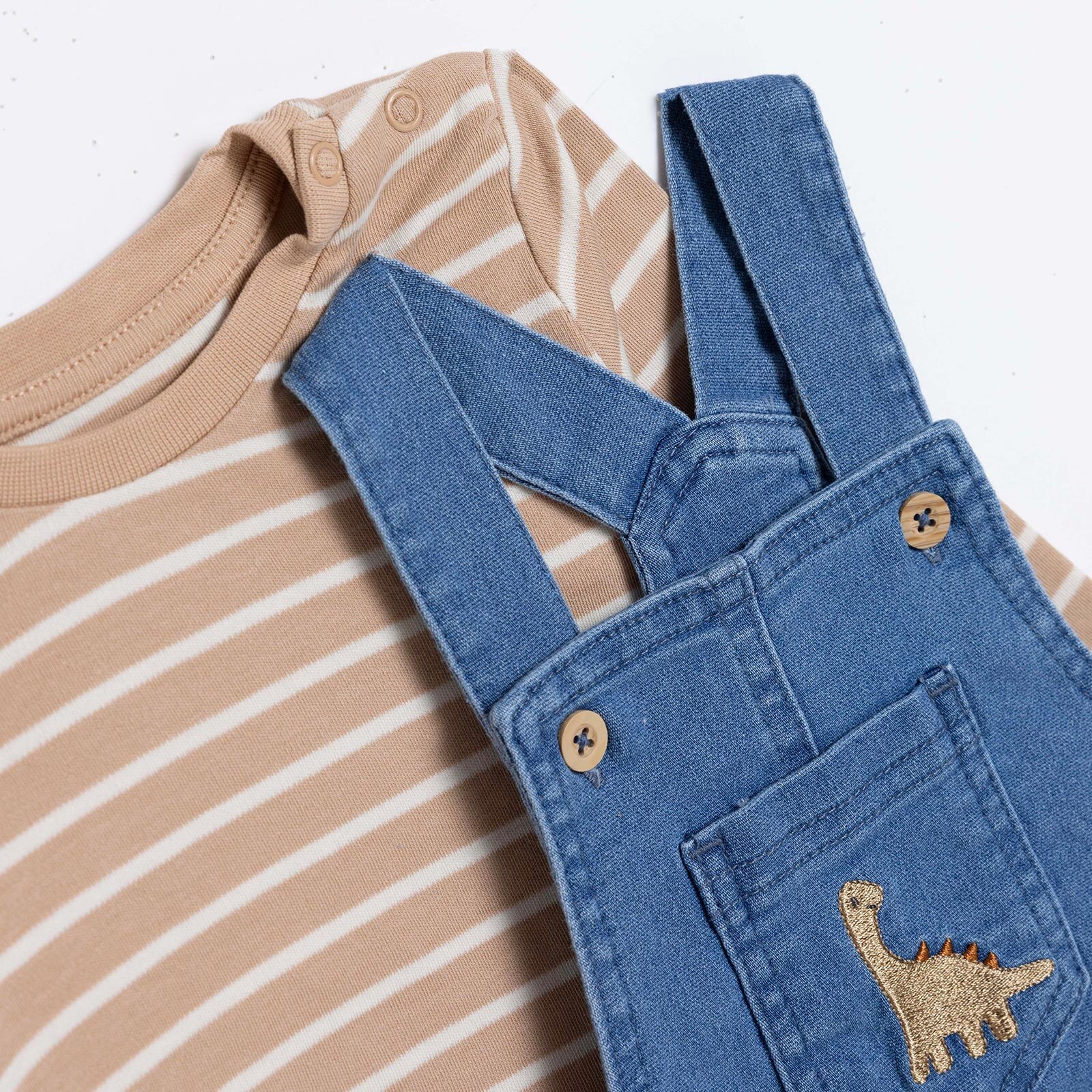 Yenidoğan Dino Salopet-Tshirt